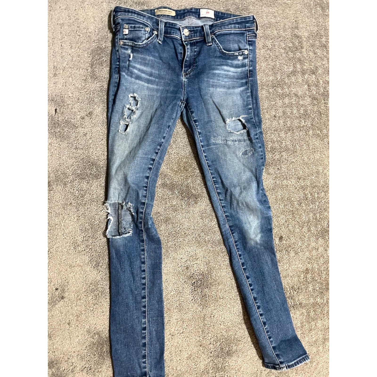 Vintage Adriano Goldschmied Jeans Womens 27R Blue The Legging Super Skinny Ankle Pants S Size 27" / US 4 / IT 40 - 4 Thumbnail