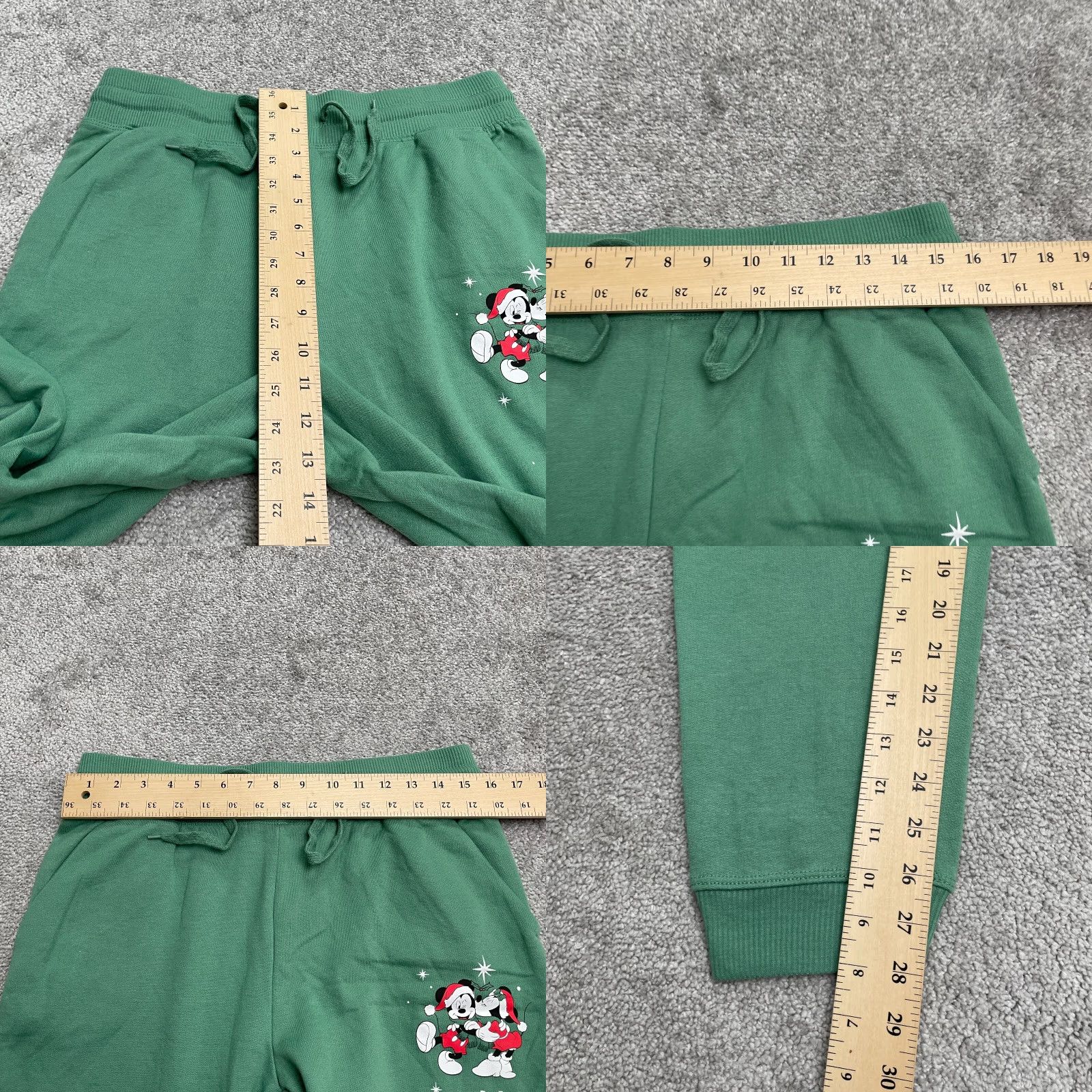 Disney Disney Sweatpants Women M Green Mickey Mouse Fleece Super Soft Pockets Elastic Waist 32 Inseam Regular Size 32" / US 10 / IT 46 - 8 Thumbnail
