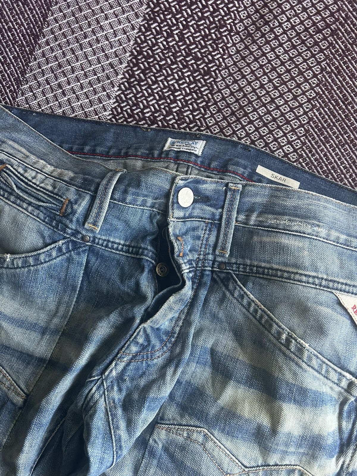 Replay Vintage Replay Denim Washed Distressed Jeans Japanese Vibe Size US 31 - 10 Thumbnail
