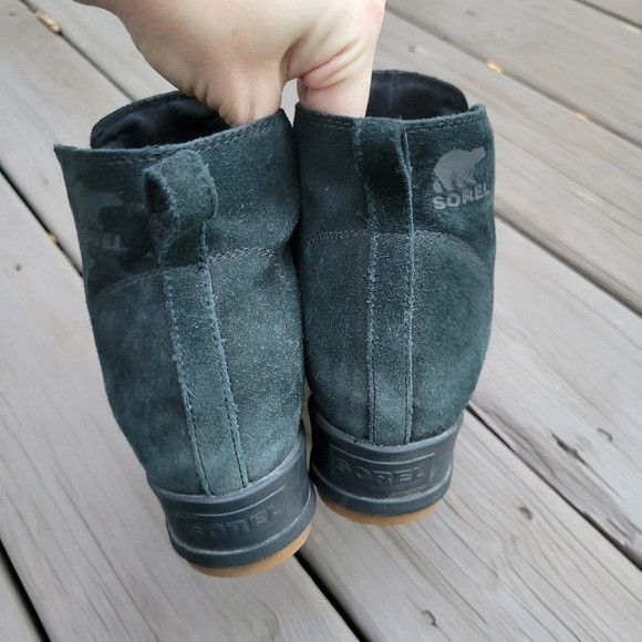 SOREL Sorel Evie Waterproof Black Leather Suede Pull-On Ankle Chel Size US 11 / IT 41 - 5 Thumbnail