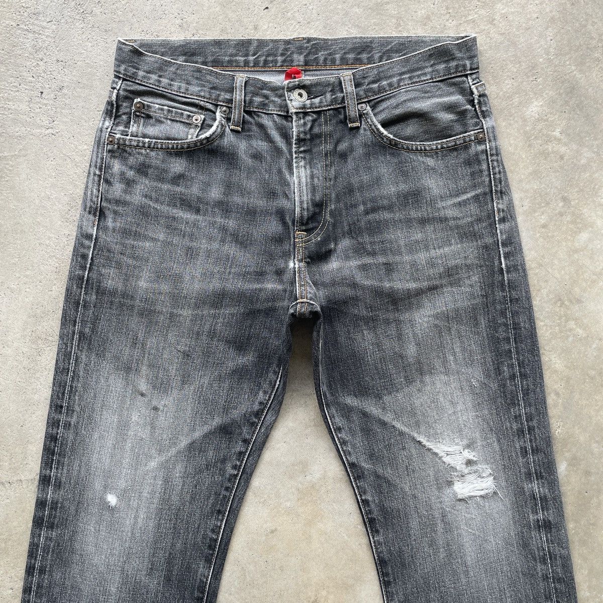Japanese Brand W32x29.5💥 Vintage Japanese Black Faded Jeans Denim Pants Size US 32 / EU 48 - 3 Thumbnail