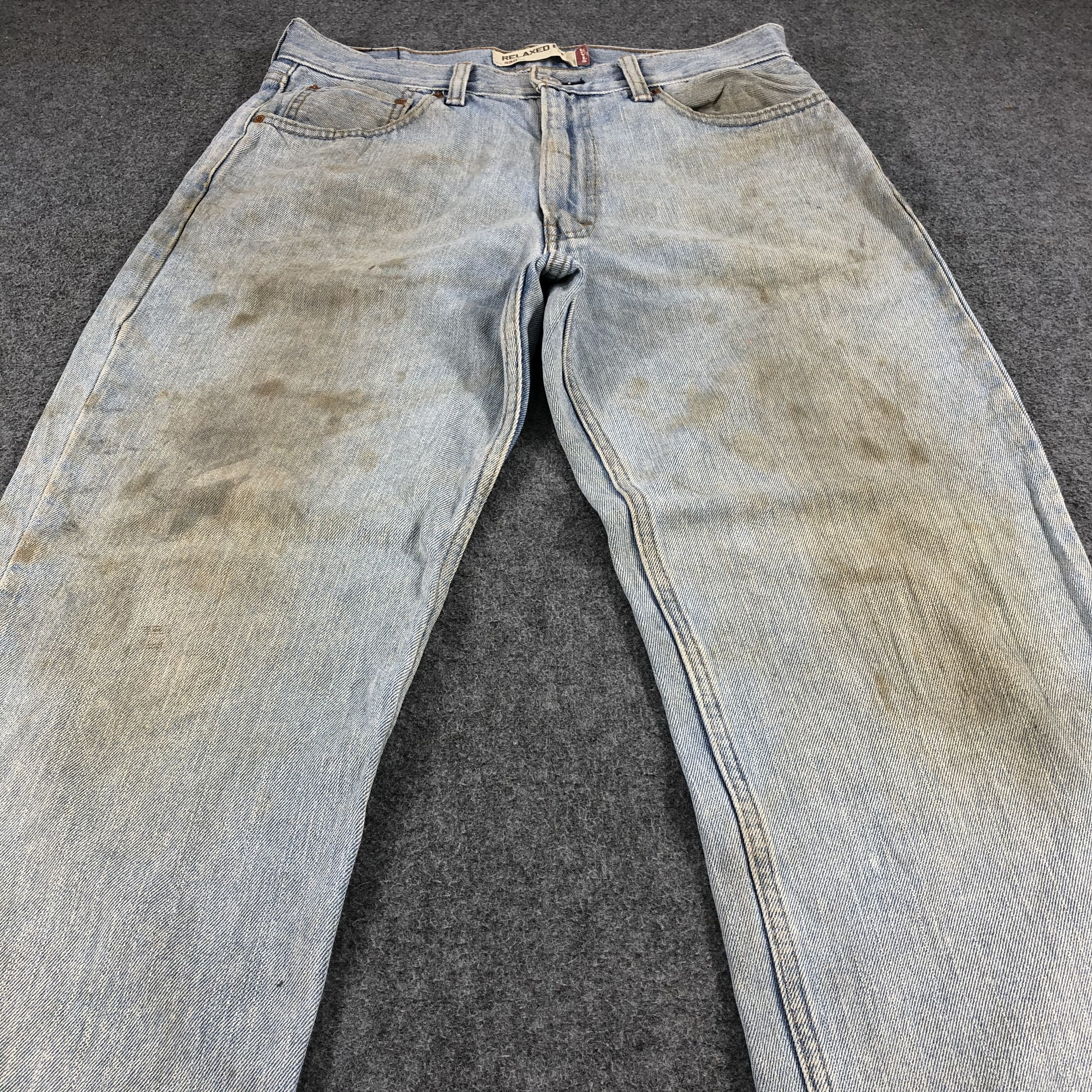 Levi's Dirty Vintage Levis Jeans Lot 550 Light Wash Denim-J952 Size US 33 - 3 Thumbnail