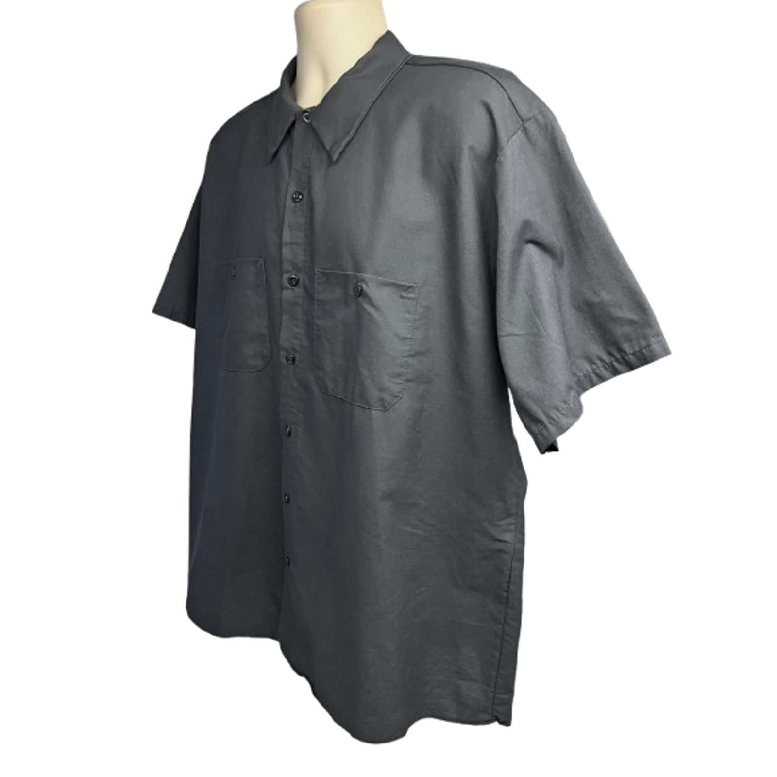 Other Red Kap Gray Graphic Mechanic Button Up Shirt 2XL Pockets Size US XXL / EU 58 / 5 - 3 Thumbnail