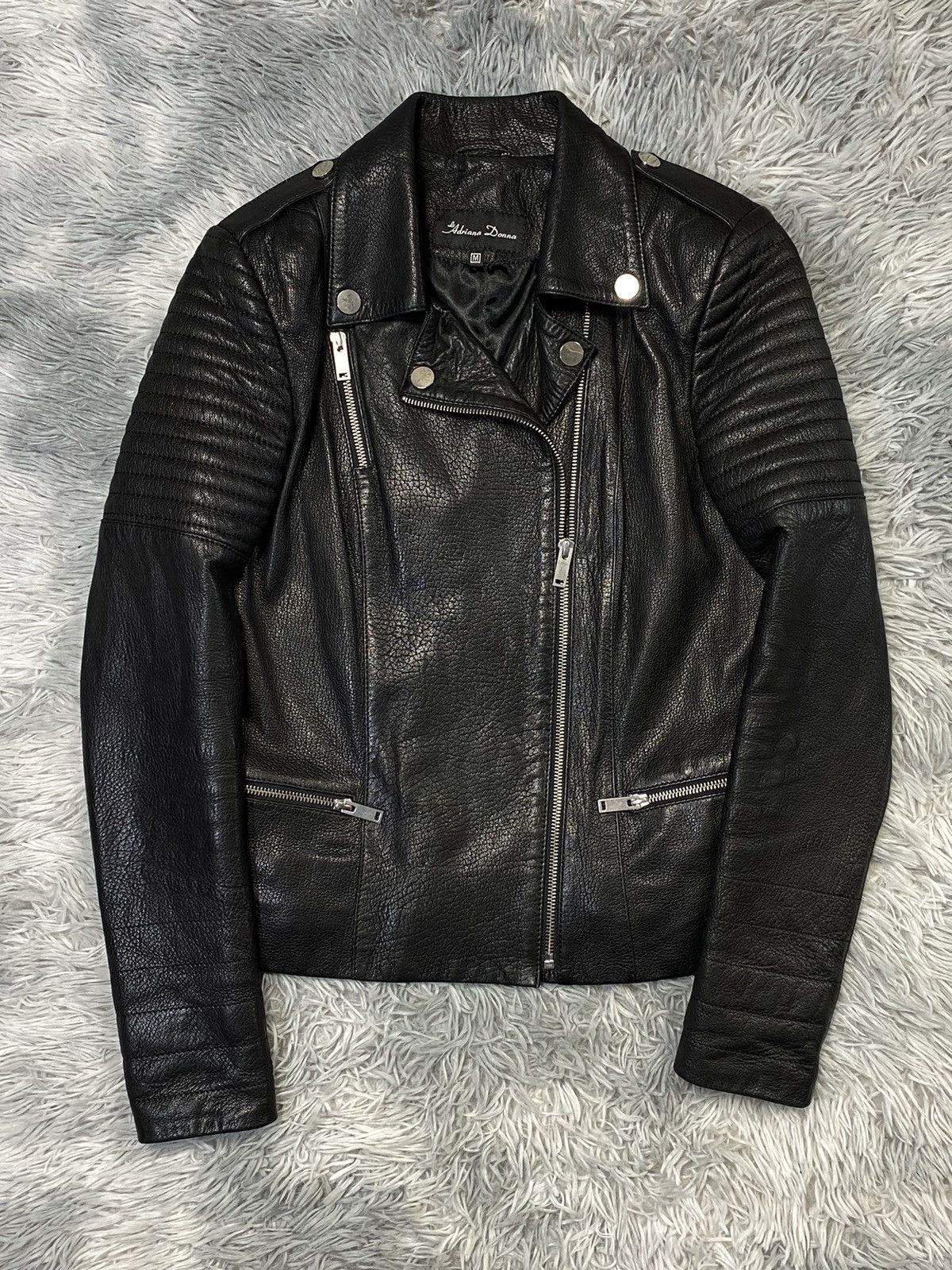 Leather × Vintage Adriana Donna Black Snake Leather Jacket M Size US M / EU 48-50 / 2 - 2 Thumbnail