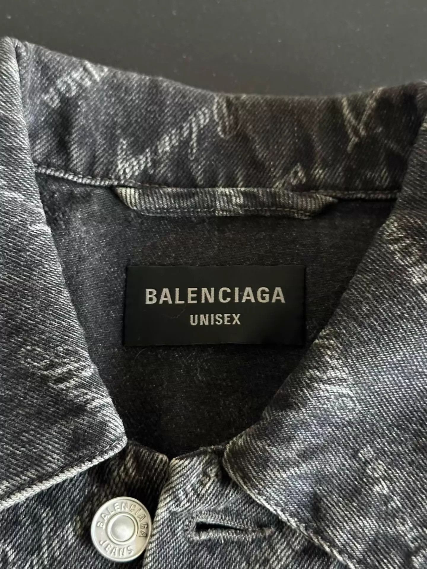 Balenciaga Balenciaga Allover Print Denim Jacket XS Unworn Size XS / US 0-2 / IT 36-38 - 3 Thumbnail