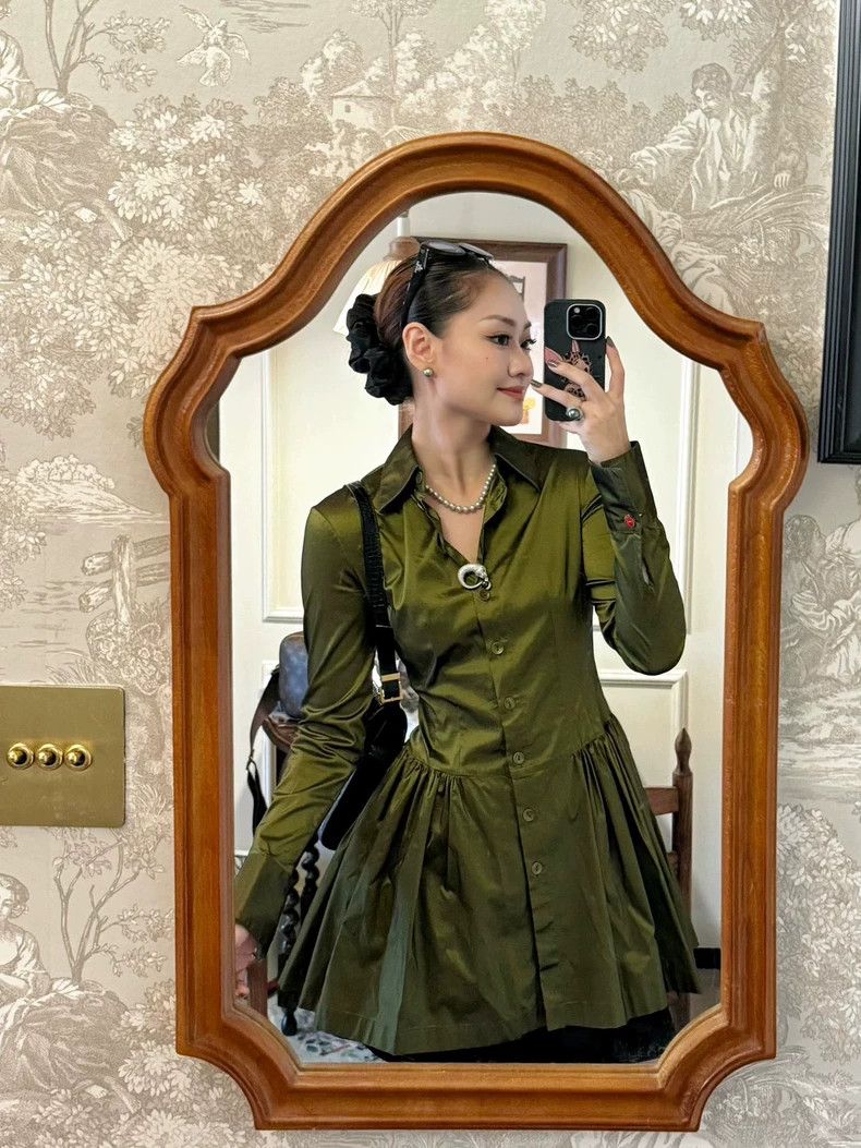 Kenzo Vintage Green Shirt Dress - dmc
