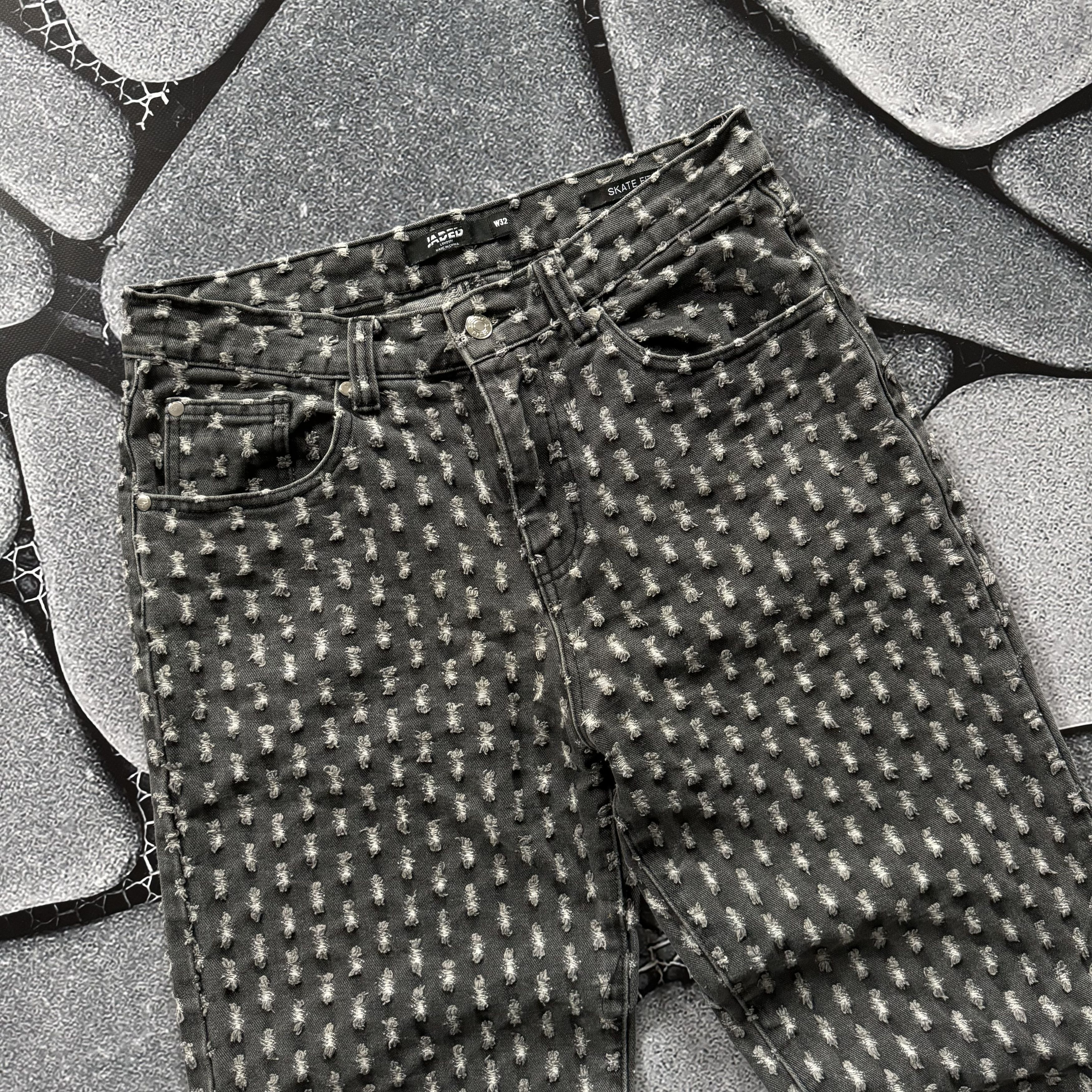 Jaded London JADED LONDON DISTRESSED SKATE FIT JEANS OPIUM STYLE Y2K Size US 32 / EU 48 - 4 Thumbnail