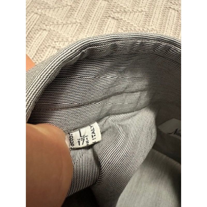 Neiman Marcus Fray for Neiman Marcus black micro stripe button down Size US L / EU 52-54 / 3 - 6 Thumbnail