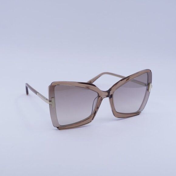 Tom Ford Tom Ford Gia FT0766 57G Sunglasses Gold Butterfly Frame Size ONE SIZE - 5 Thumbnail