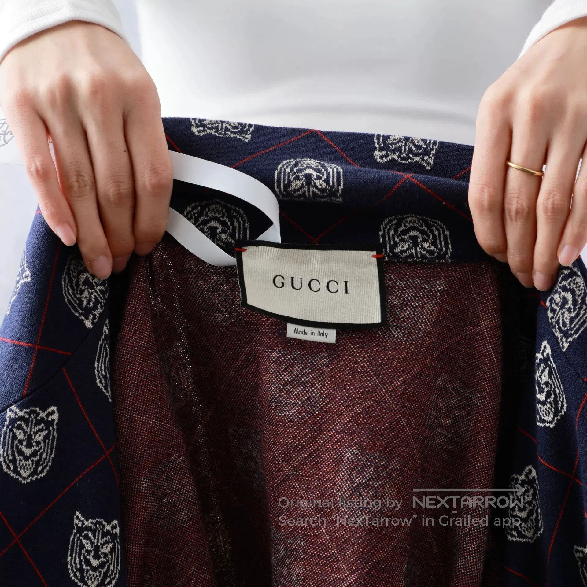 Gucci Gucci Navy Tiger Head Knit Jacket. Size US M / EU 48-50 / 2 - 2 Thumbnail