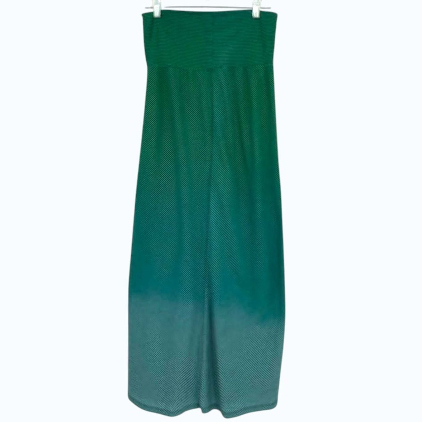 Prana prAna Maxi Skirt Green Striped Boho Stretch Womens Medium Size 30" / US 8 / IT 44 - 2 Thumbnail