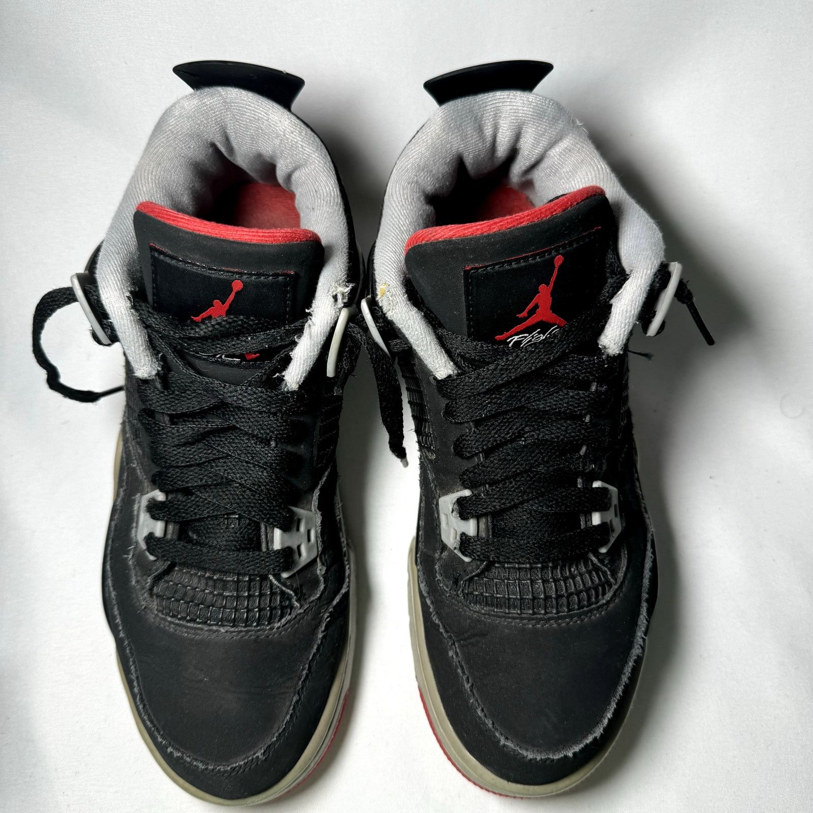 Jordan Brand × Nike Size 6.5 Nike Air Jordan 4 Retro OG GS Bred 2019 Men's Shoes Size US 6.5 / EU 39-40 - 3 Thumbnail