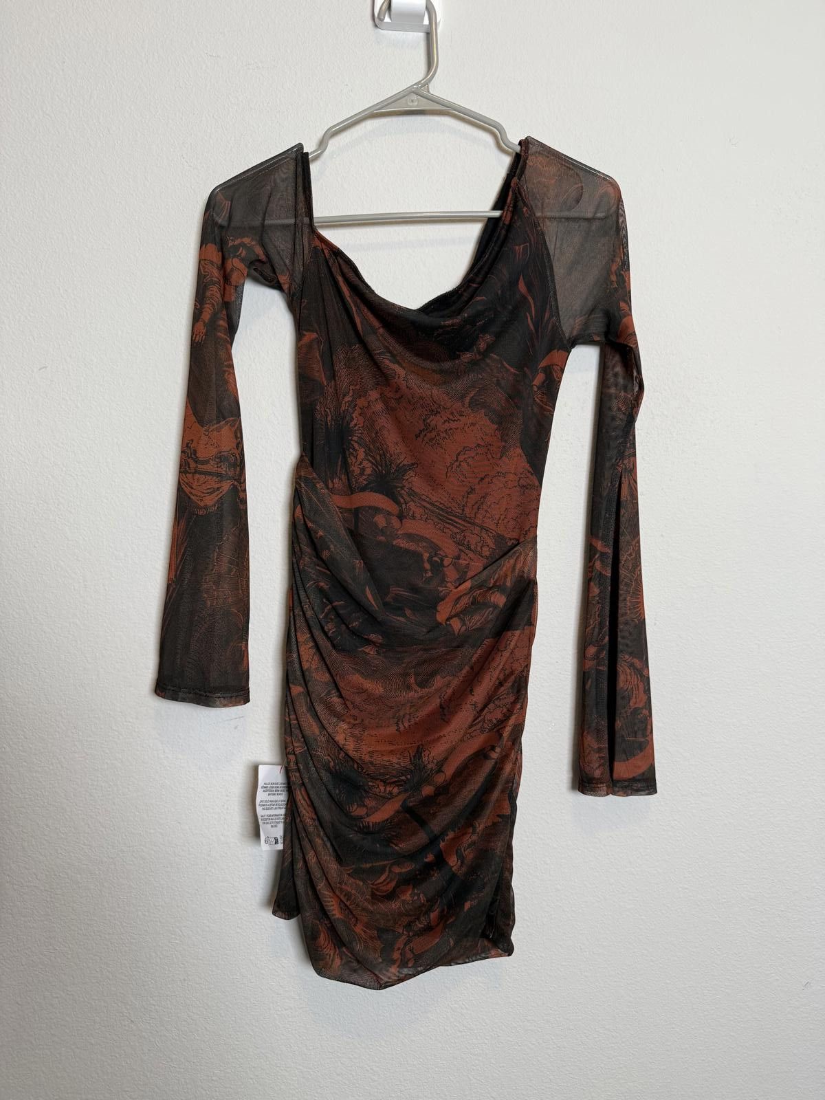 Other NWT off-shoulder mesh mini dress with ruffle fluted sleeves Size S / US 4 / IT 40 - 8 Thumbnail
