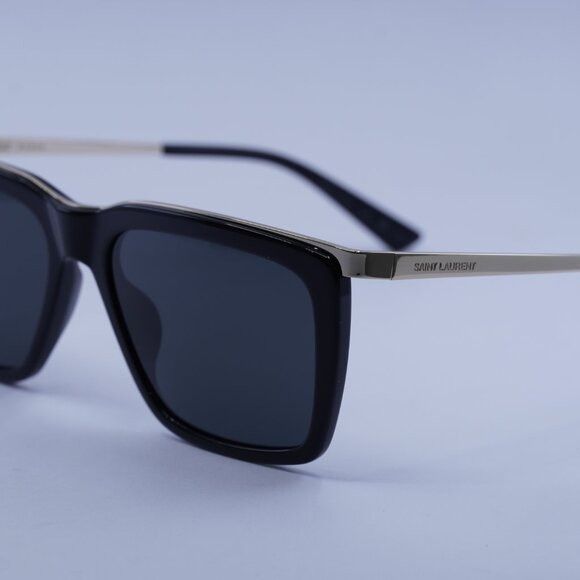 Saint Laurent Paris Saint Laurent SL 765 001 Sunglasses Black/Gold Square Frame Size ONE SIZE - 4 Thumbnail