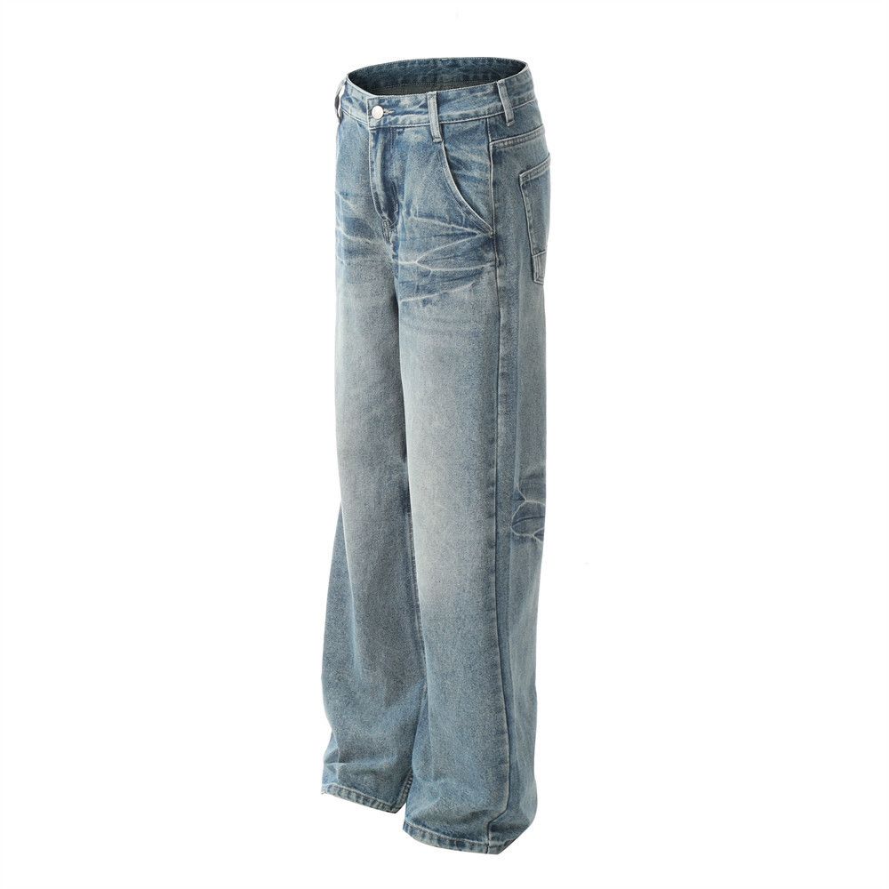 Japanese Brand × Jean Men's punk casual wide-leg washed gradient loose jeans Size US 32 / EU 48 - 2 Thumbnail