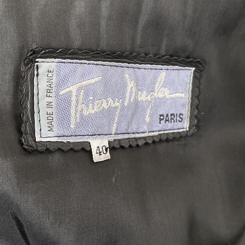 Thierry Mugler Thierry Mugler leather jacket large shoulders star neckline Size M / US 6-8 / IT 42-44 - 4 Thumbnail