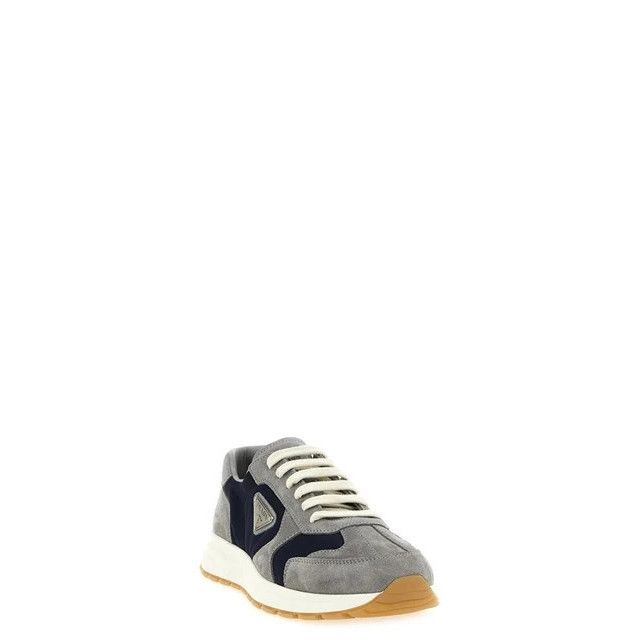 Prada PRADA Prax Gray Suede And Re-Nylon Sneakers New & Authentic Size US 12 / EU 45 - 2 Thumbnail