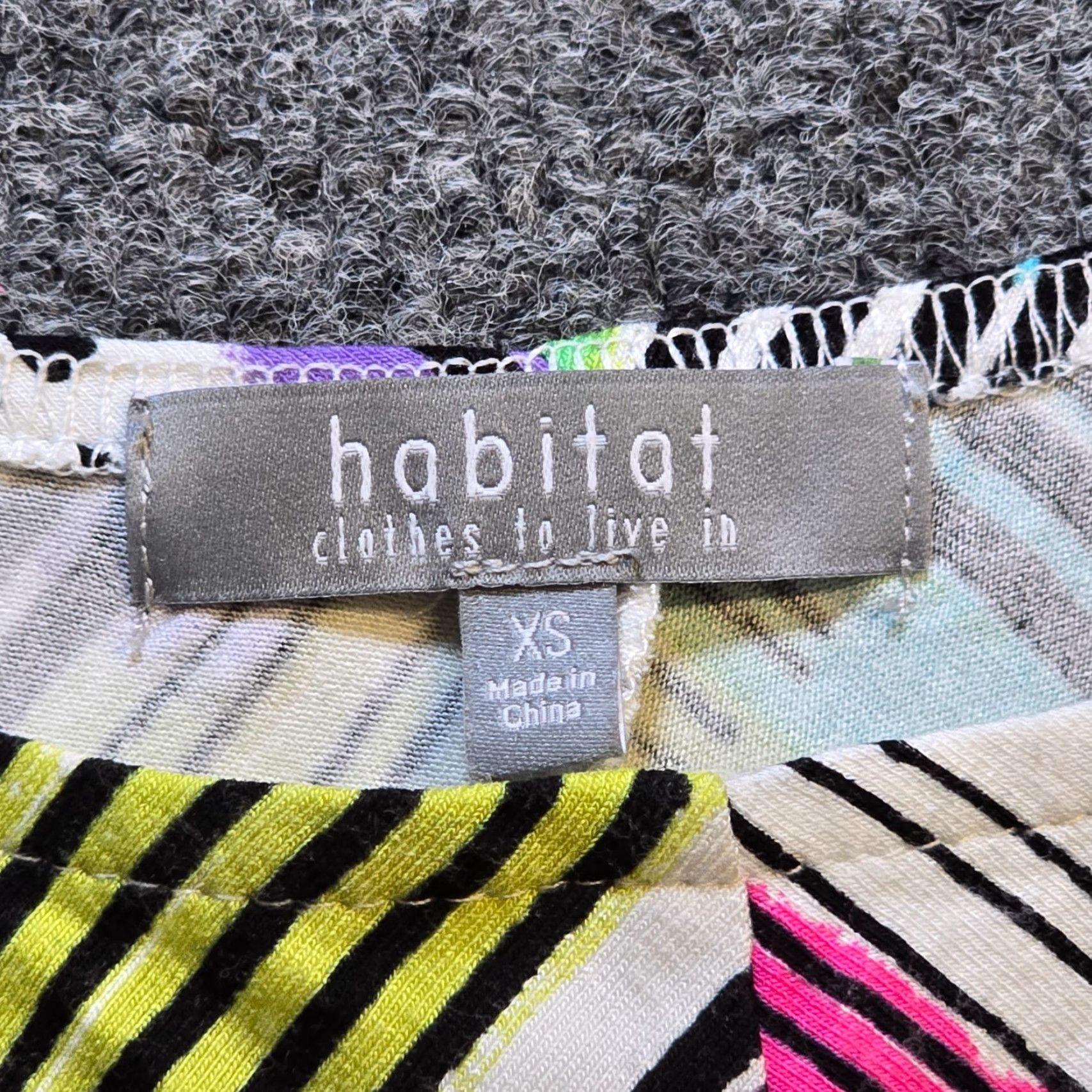 Habitat Habitat Dress Women XS Black Pink Geometric Stretch Sleeveless Casual A-Line Size XS / US 0-2 / IT 36-38 - 3 Thumbnail