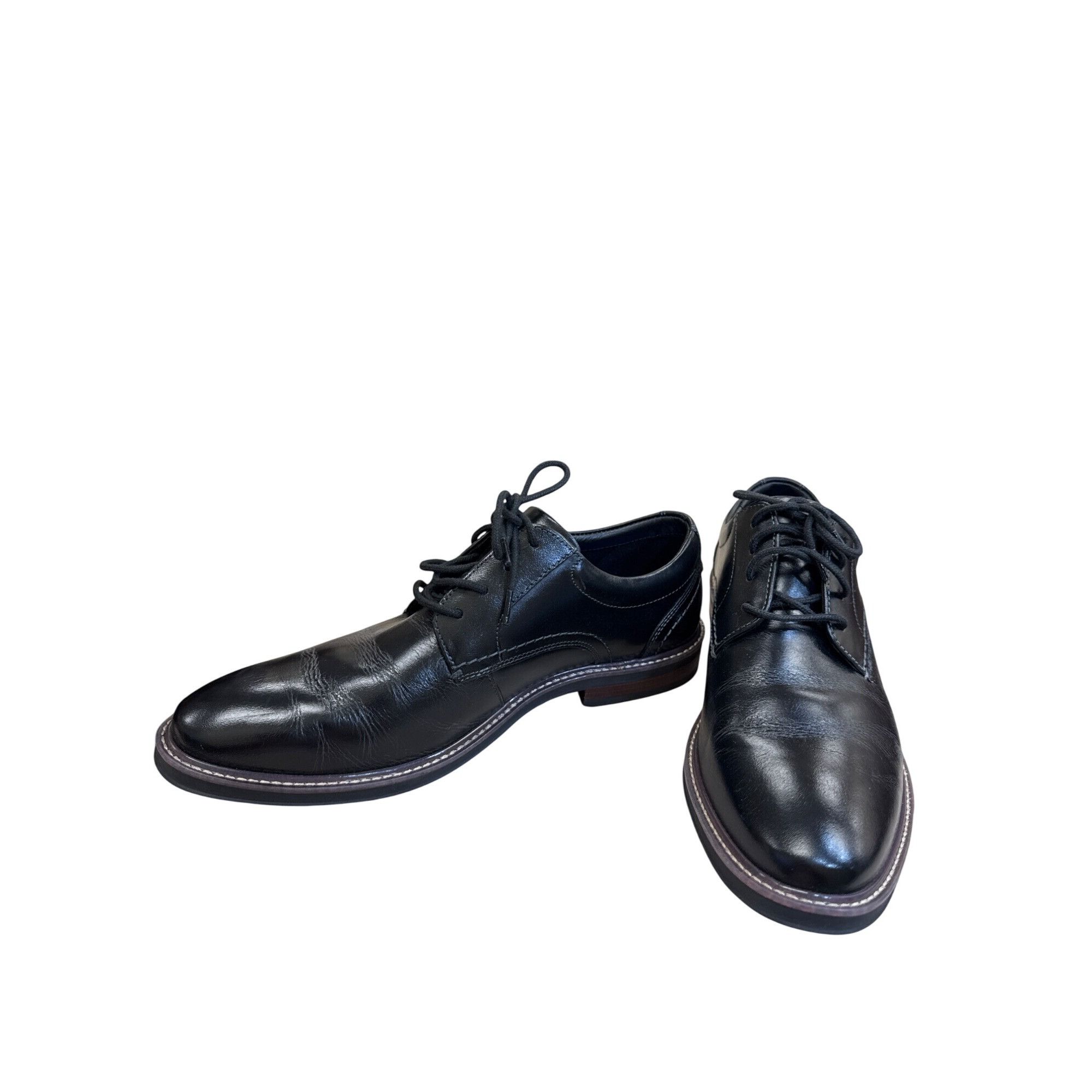 Nunn Bush Nunn Bush Mens Black Leather Oxford Dress Shoes Size 9M SKU Size US 9 / EU 42 - 2 Thumbnail