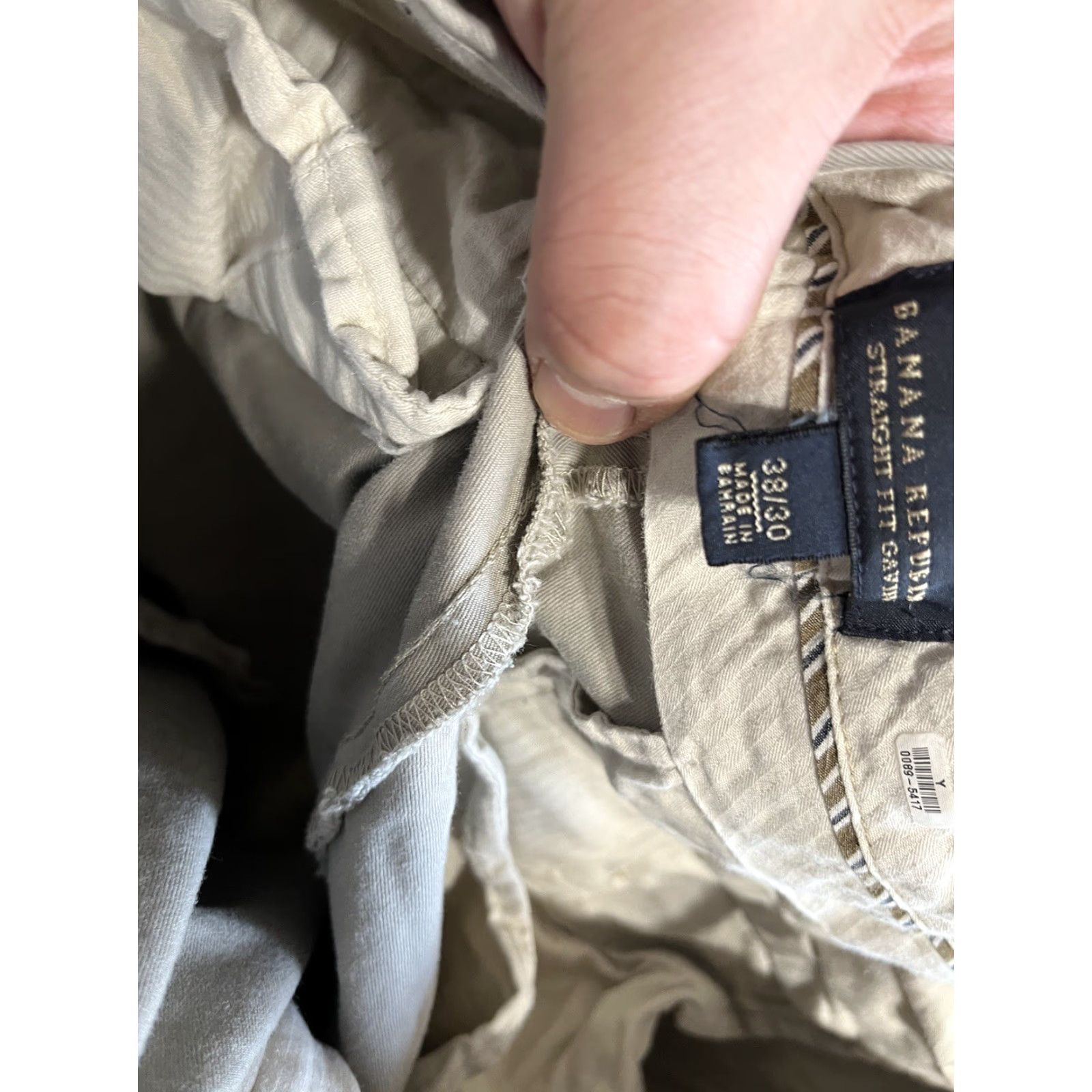 Banana Republic Banana Republic Mens Y2K Gavin Chino Pants 38x30 Beige Distressed Size US 38 / EU 54 - 5 Thumbnail