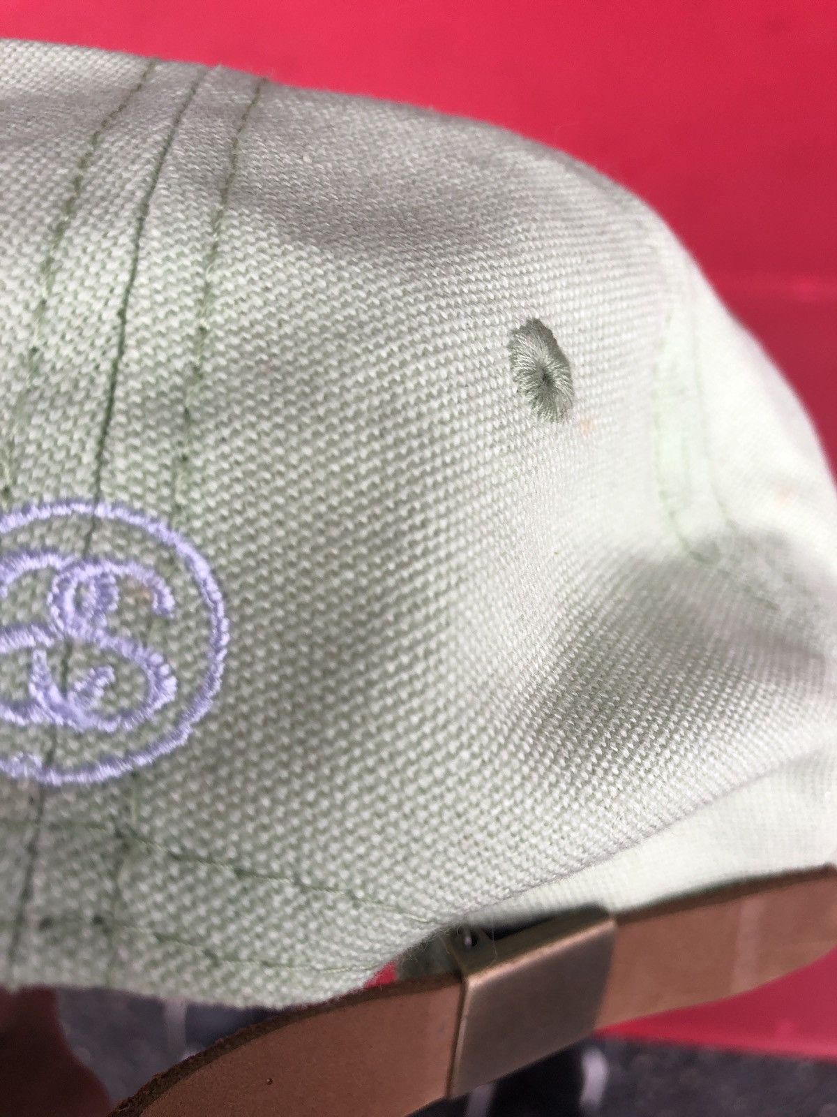Stussy Stussy Hat Green OS White Leather NWT Size ONE SIZE - 5 Thumbnail