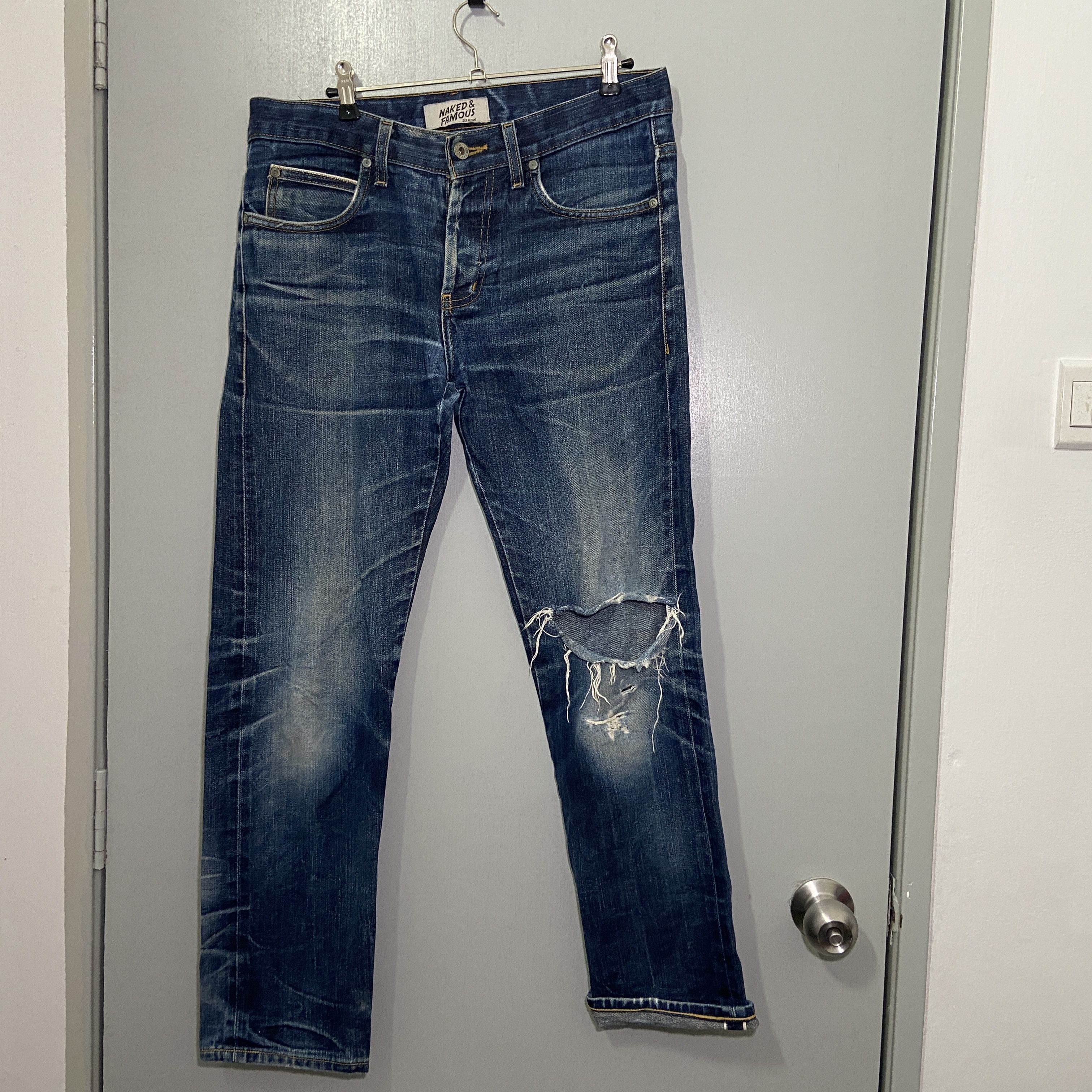 Naked & Famous Naked & Famous Selvedge Distressed Jeans Size US 32 / EU 48 - 1 Thumbnail