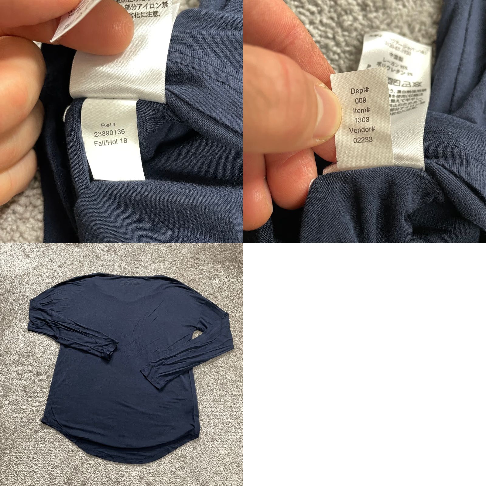 Eddie Bauer VINTAGE Eddie Bauer Women's T-Shirt Long Sleeve V-Neck Casual Blue XS Fabric Knit Fall Spring Summer Womens Size XS / US 0-2 / IT 36-38 - 8 Thumbnail