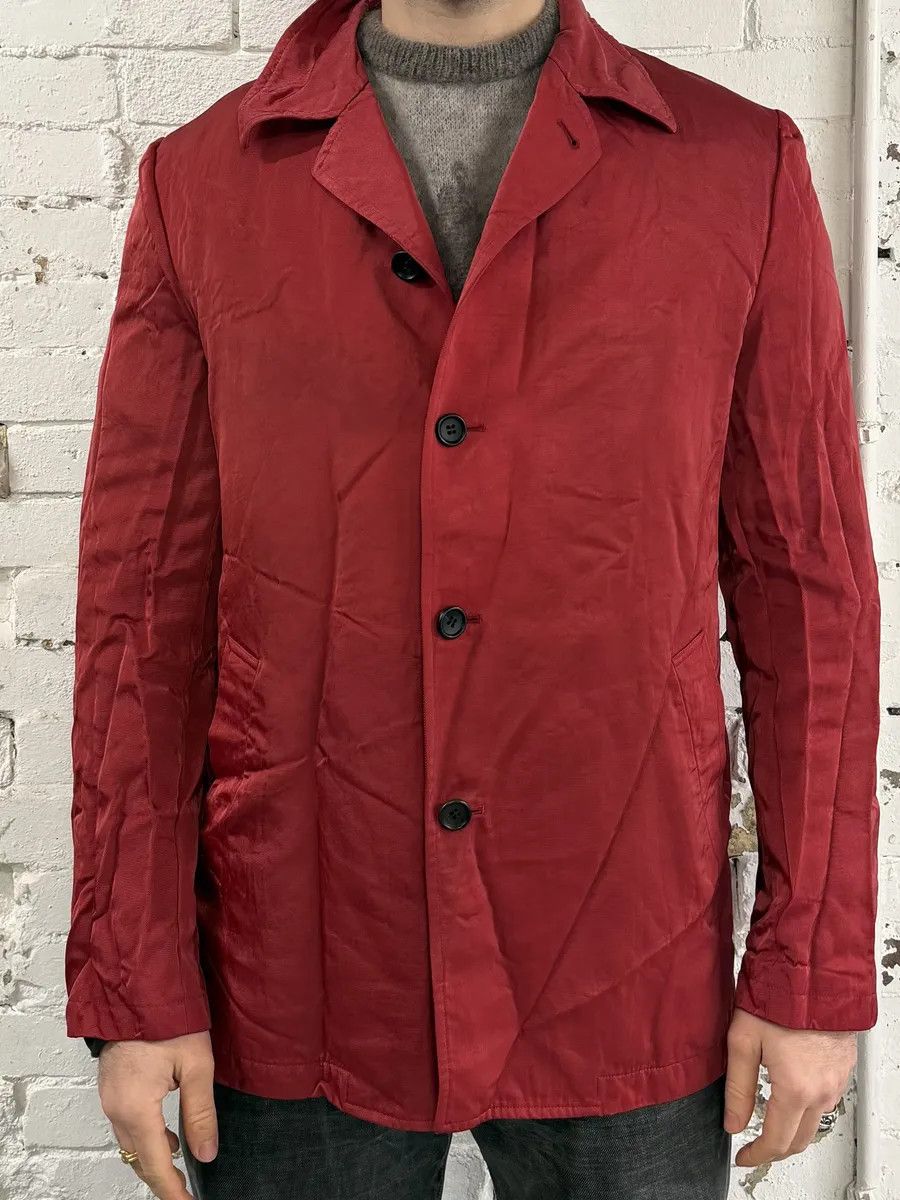Comme des Garcons AW1998 Comme des Garçons Homme Plus Red Contemporary Pleated Blazer Jacket Size US M / EU 48-50 / 2 - 2 Thumbnail