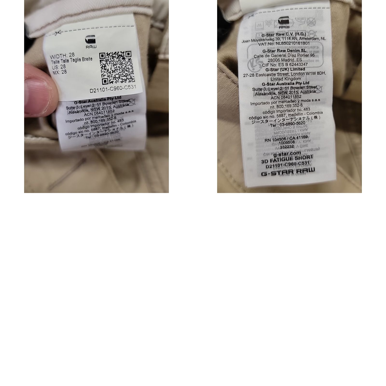 G-Star NWT G-Star Raw 3D Fatigue Shorts Mens 28 Beige Fatigue shorts Mens 28 Beige Stars 5-Pocket Cotton Regular Spring Summer Beig e Size US 28 / EU 44 - 8 Thumbnail