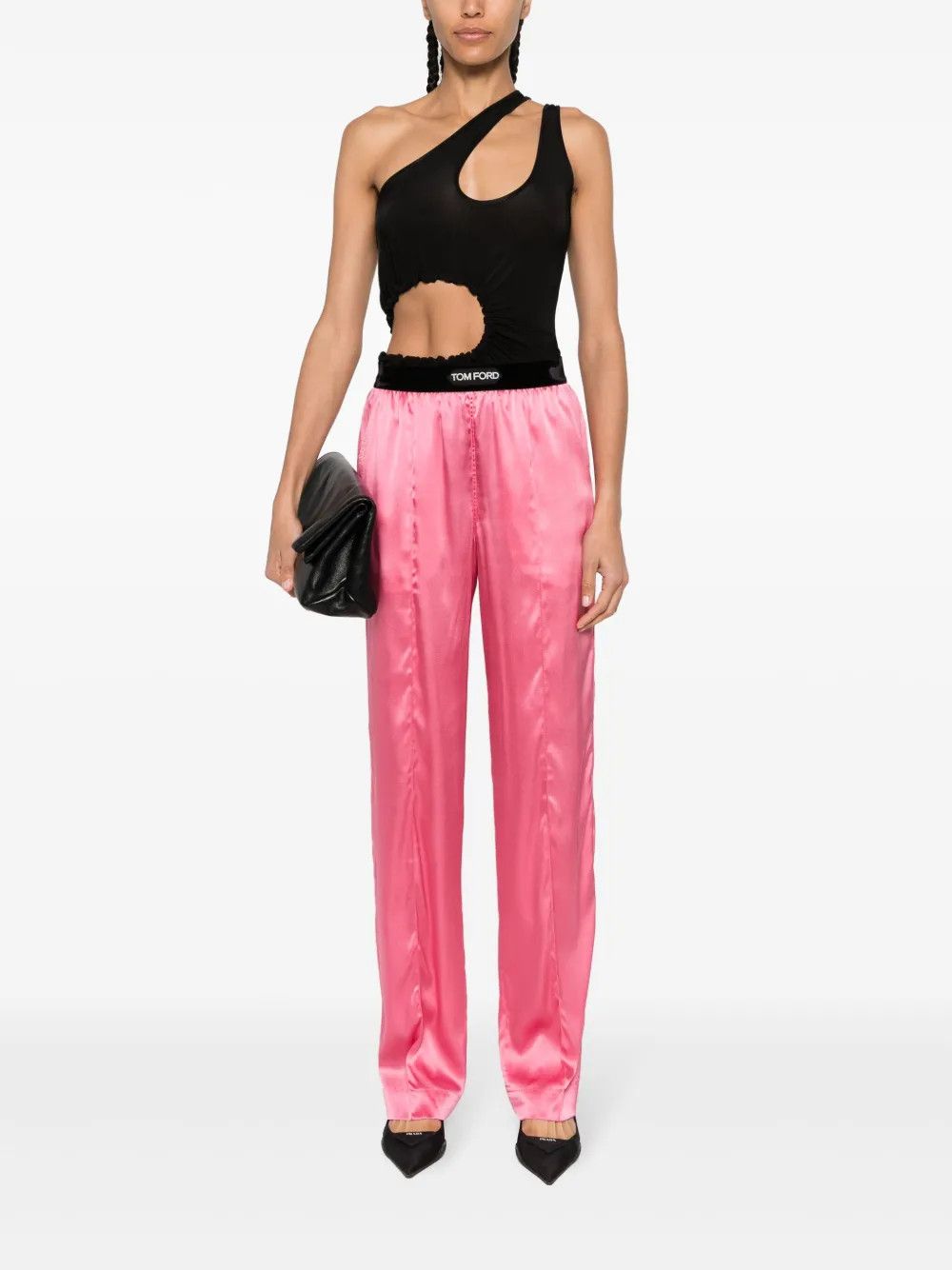 Tom Ford o1y0126 Logo Sweatpant in Pink/Black Size 28" / US 6 / IT 42 - 5 Thumbnail