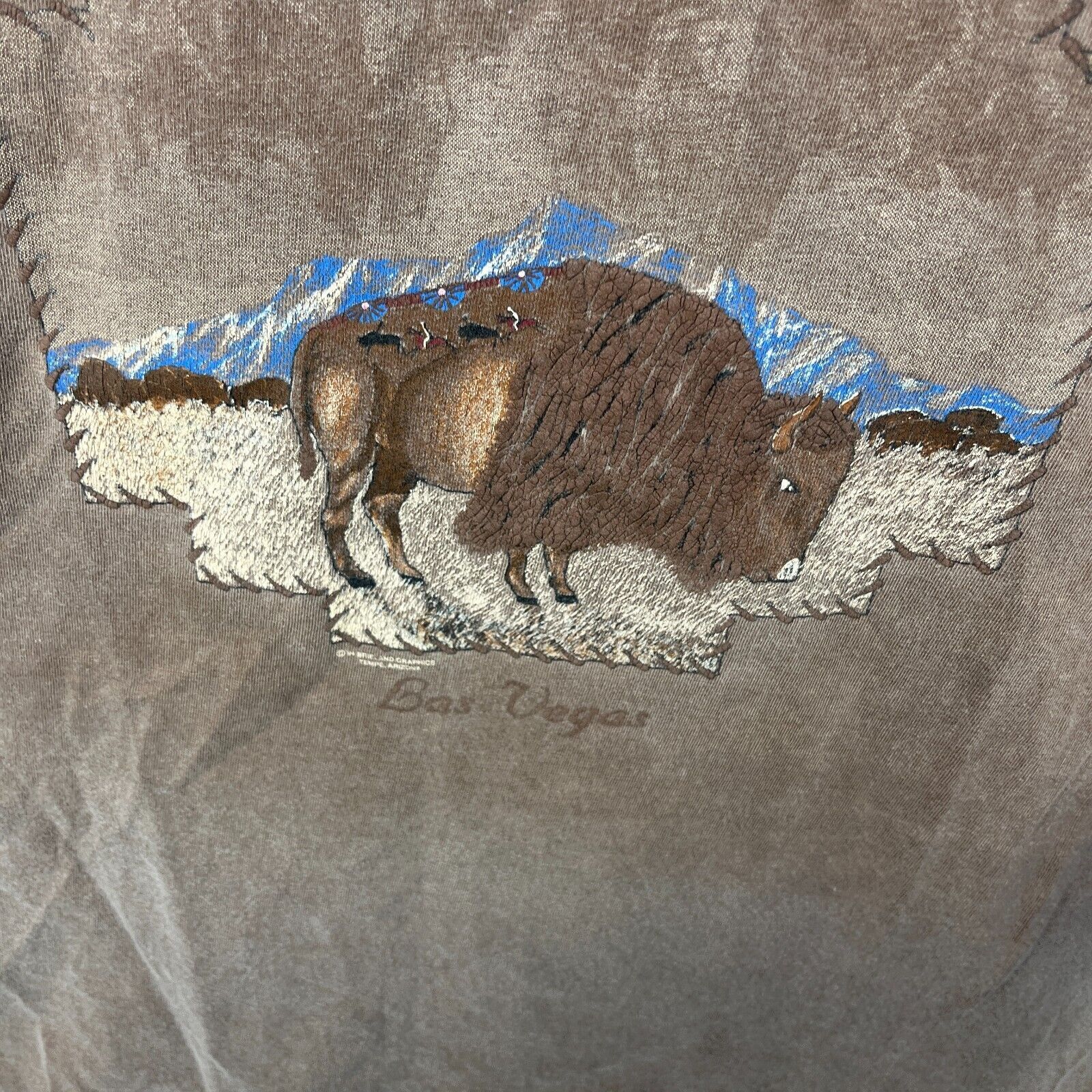 Vintage Vintage 90s Buffalo Animal Nature Las Vegas Sun Faded XL Size US XL / EU 56 / 4 - 7 Thumbnail