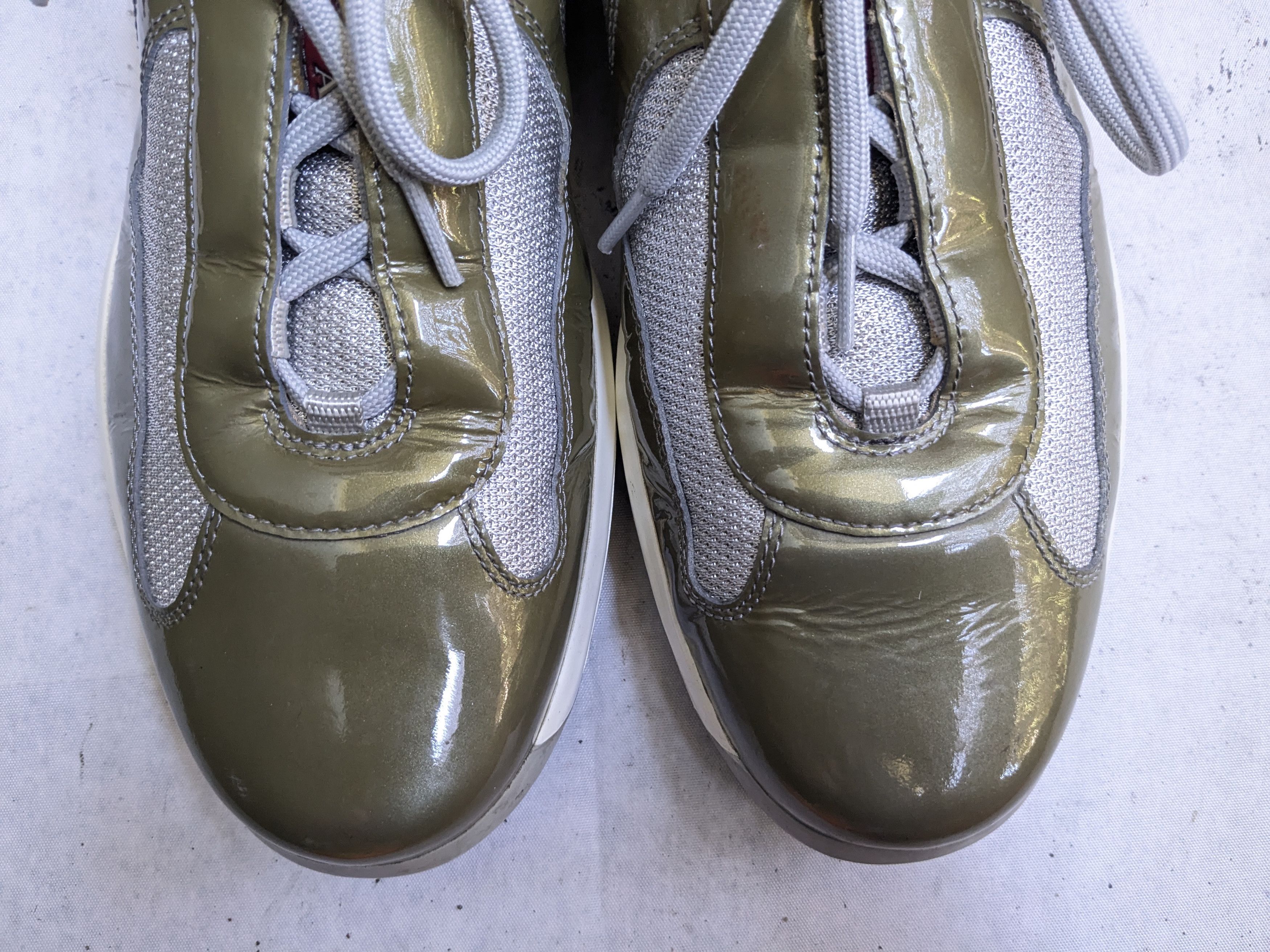 Prada Prada America's Cup Green Patent Leather 11 Low Tops Size US 11 / EU 44 - 4 Thumbnail