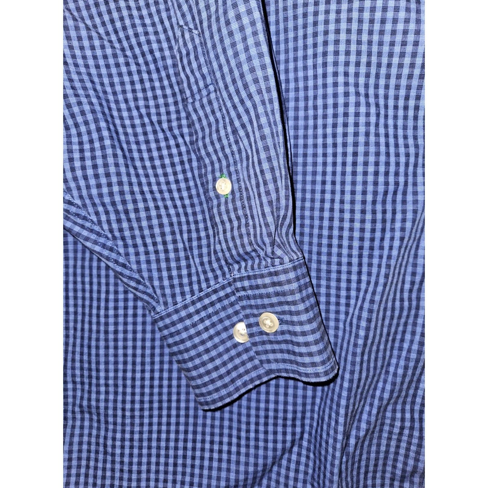 Tommy Hilfiger VINTAGE Tommy Hilfiger Button-Up Shirt Men's 16.5 34-35 Blue Check Long Sleeve Size US XL / EU 56 / 4 - 5 Thumbnail