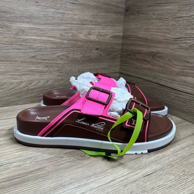 Louis Vuitton Louis Vuitton Trainer Brown Pink Slippers Size US 9 / EU 42 - 4 Thumbnail