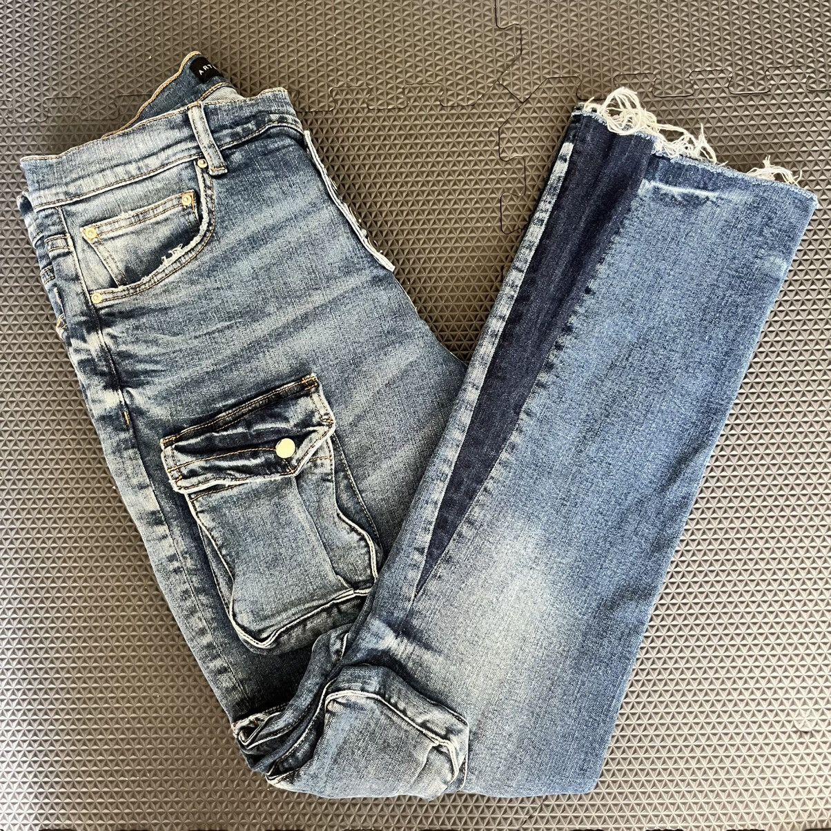 Other Art Meets Chaos By Donwan Harrell “The Hip” Jeans Blue Sz 36 Size US 36 / EU 52 - 13 Thumbnail