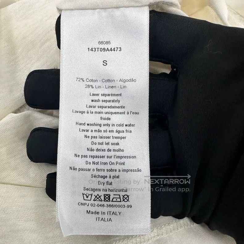 Dior Dior Off-white letter print pattern short-sleeved round-ne Size S / US 4 / IT 40 - 4 Thumbnail