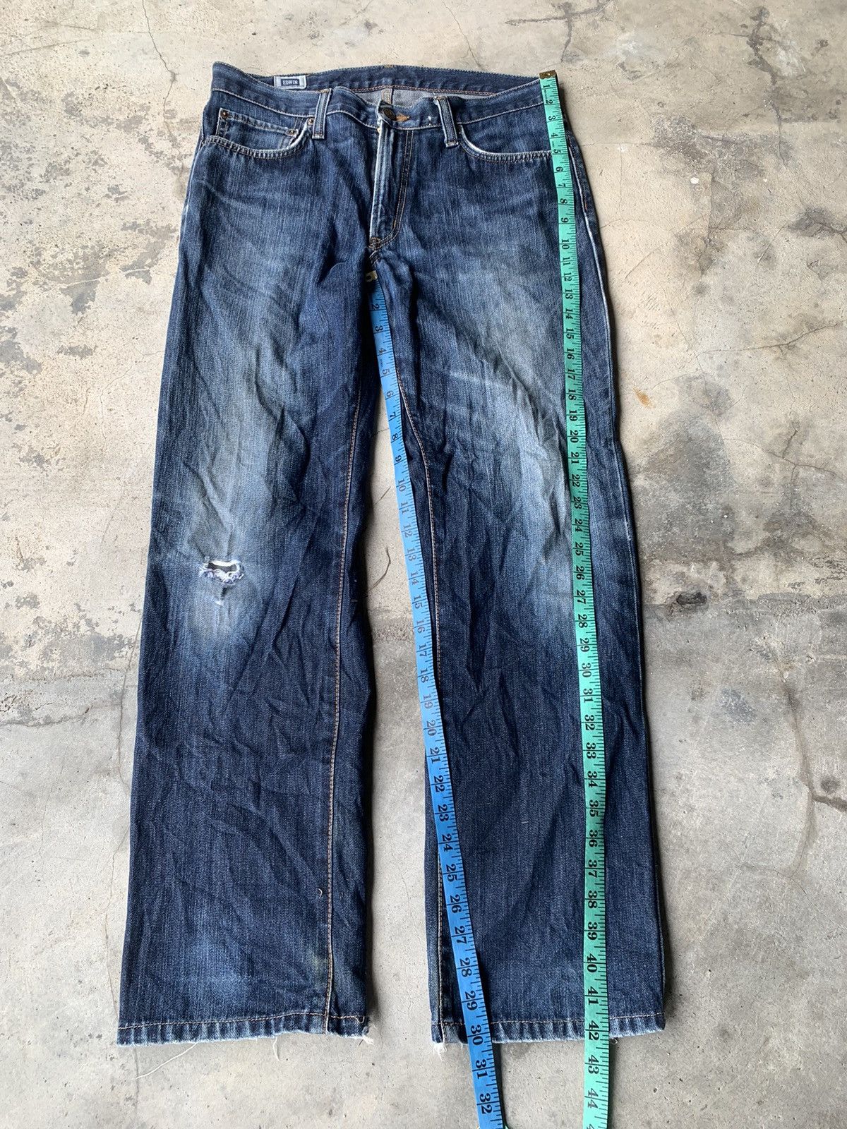 Edwin Distressed Edwin 403 made in japan 🇯🇵 Size US 34 / EU 50 - 7 Thumbnail