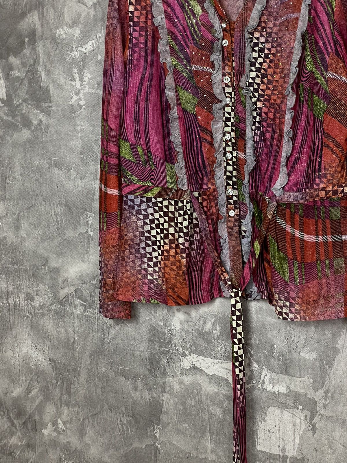Affliction × Hysteric Glamour Y2K Archival jpg overprint patchwork japan style shirt Size M / US 6-8 / IT 42-44 - 5 Thumbnail