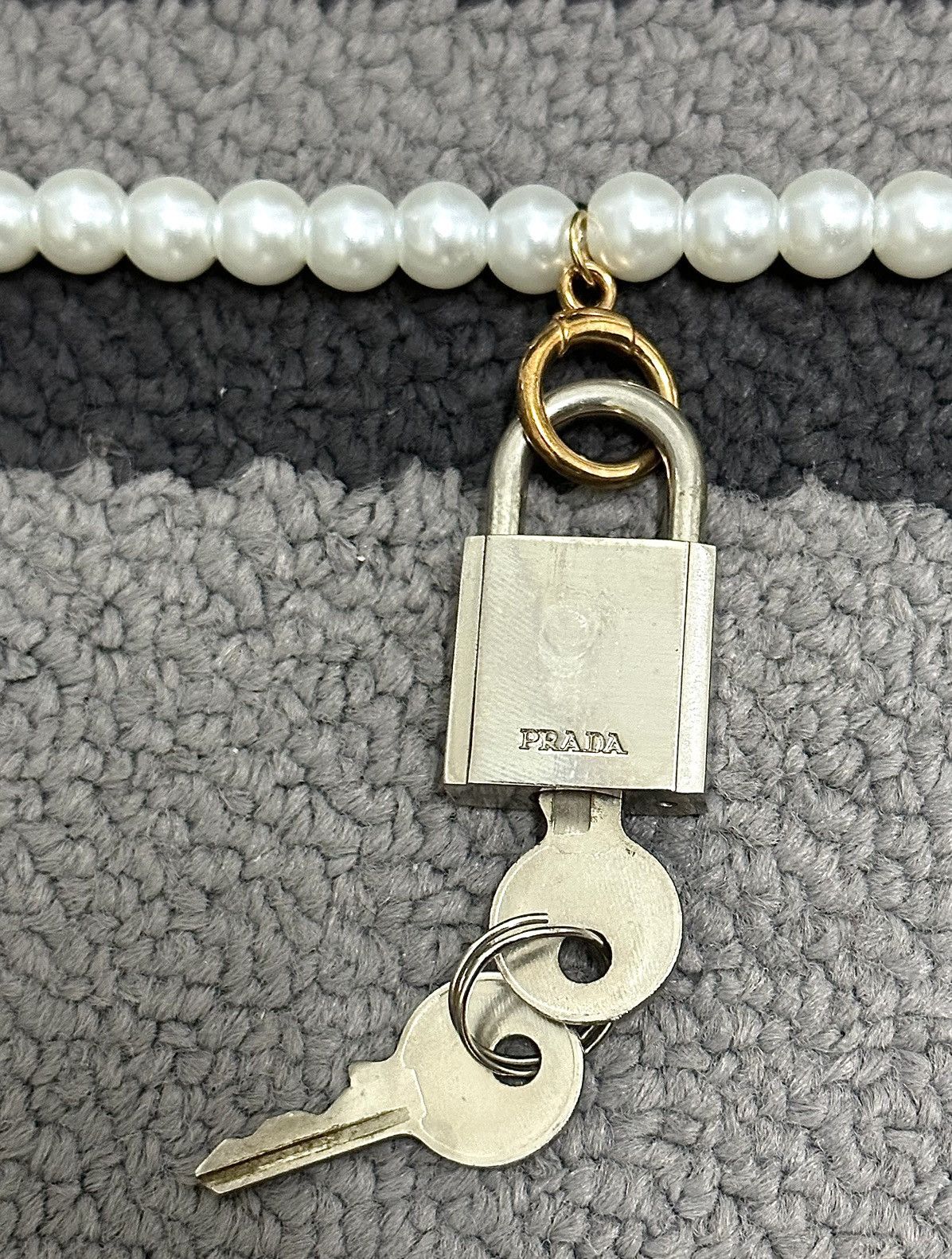 Other Authentic Prada Padlock Pearls Necklace Rework Size ONE SIZE - 4 Thumbnail
