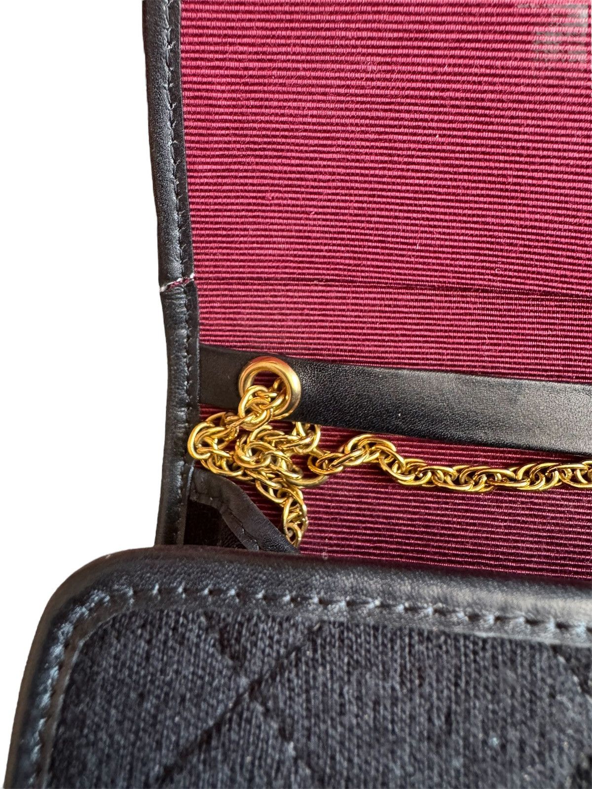 Chanel × Vintage Chanel Cotton Mini Crossbody Chain Handbag Size ONE SIZE - 11 Thumbnail