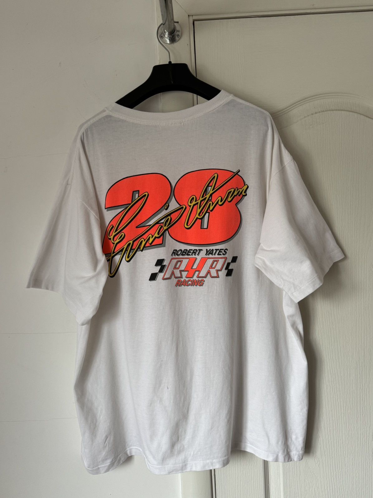 NASCAR Vintage 1993 Ernie Irvan NASCAR Racjng Printed T Shirt Size US XL / EU 56 / 4 - 4 Thumbnail