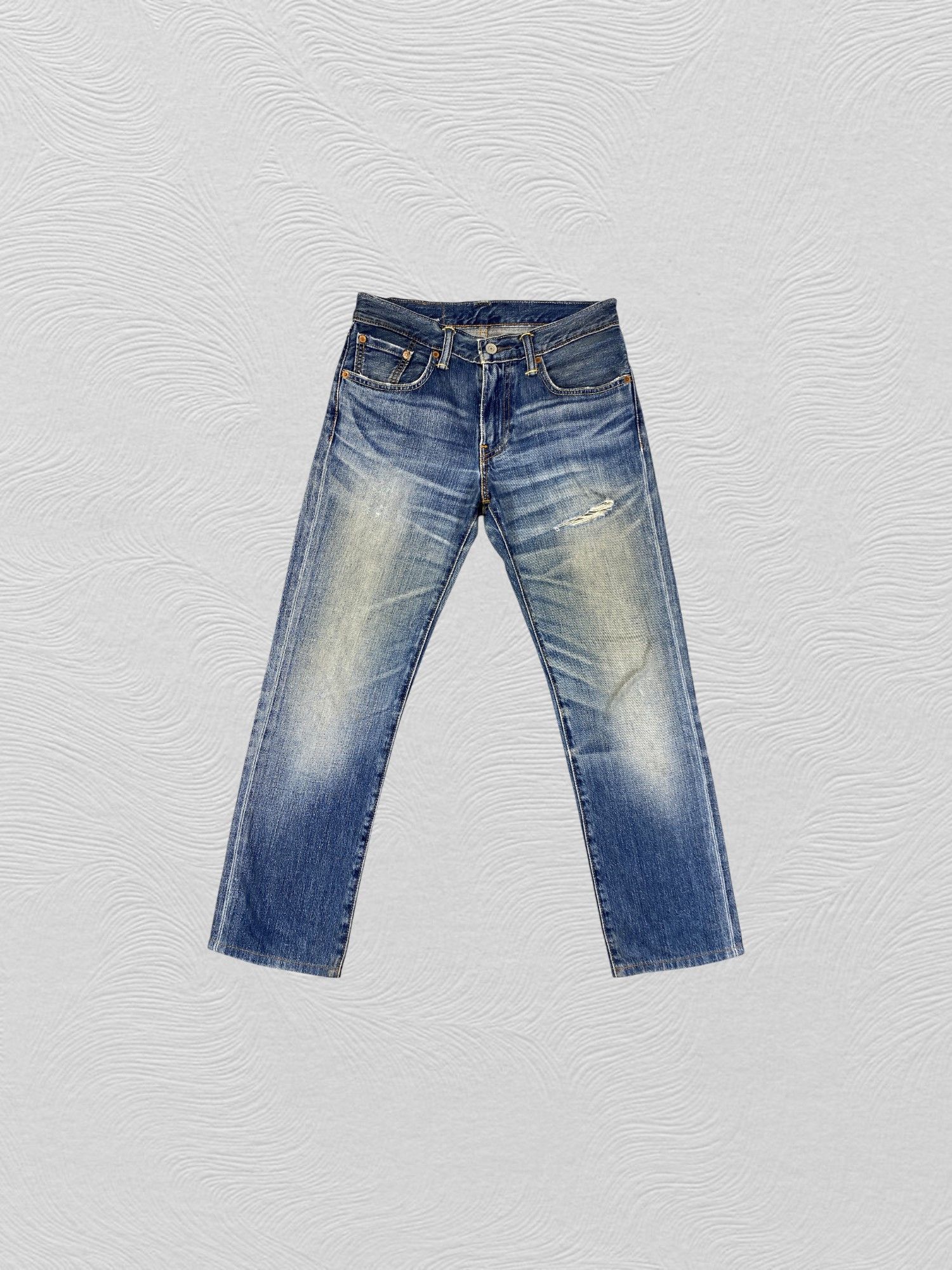 Levi's Distressed Blue Levi's 502 Jeans 29x27.5 Denim -SJ155 Size US 29 - 1 Thumbnail