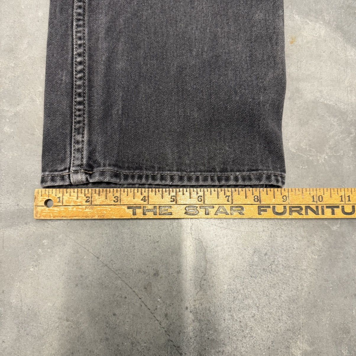 Tommy Hilfiger × Vintage Crazy Vintage Y2K Baggy Wide Leg Faded Black Tommy Jeans Size US 33 - 20 Thumbnail