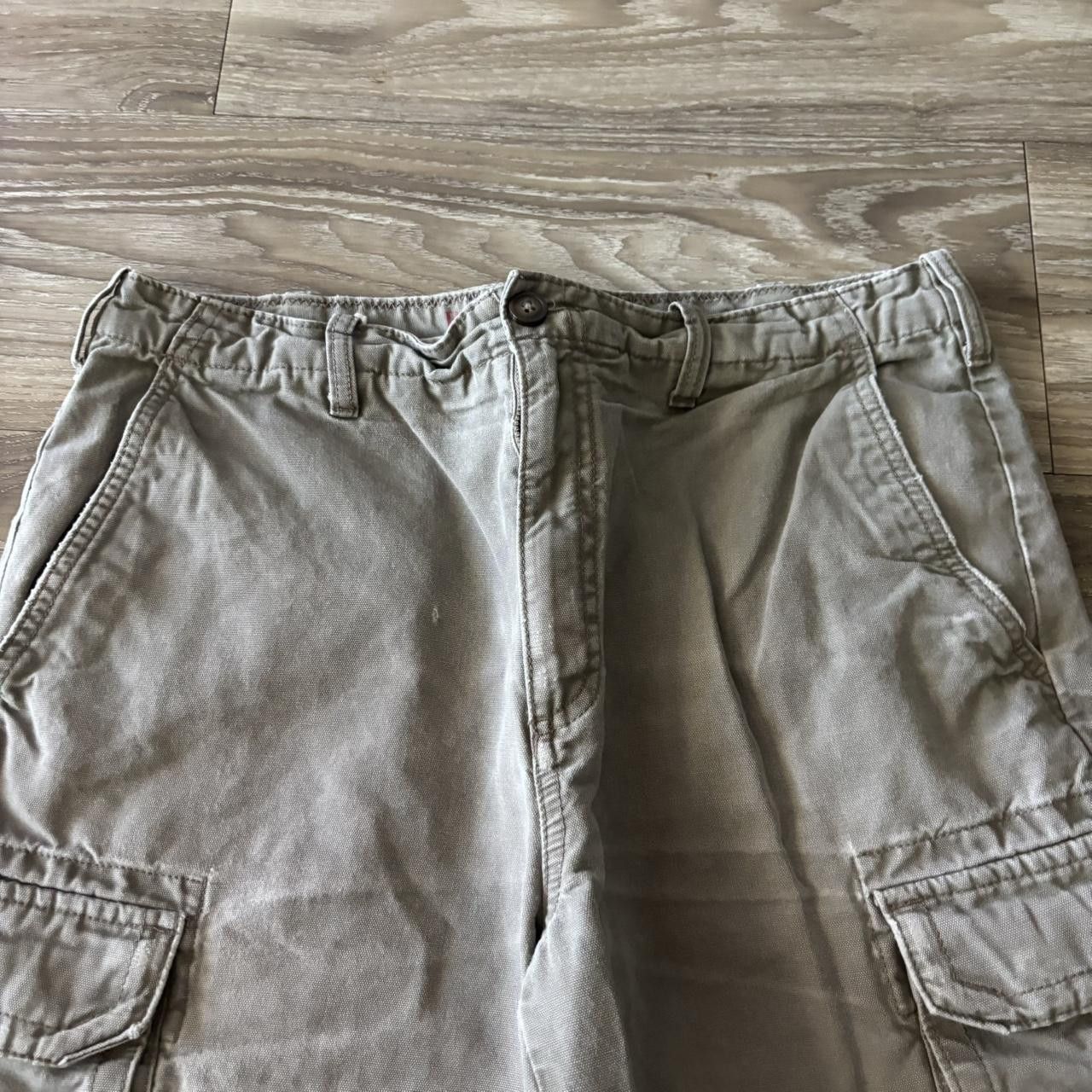 Perry Ellis Crazy Vintage Y2K/2000s Baggy Light Brown Perry Ellis Skater Style Cargo Shorts! Size 32 Size US 32 / EU 48 - 2 Thumbnail
