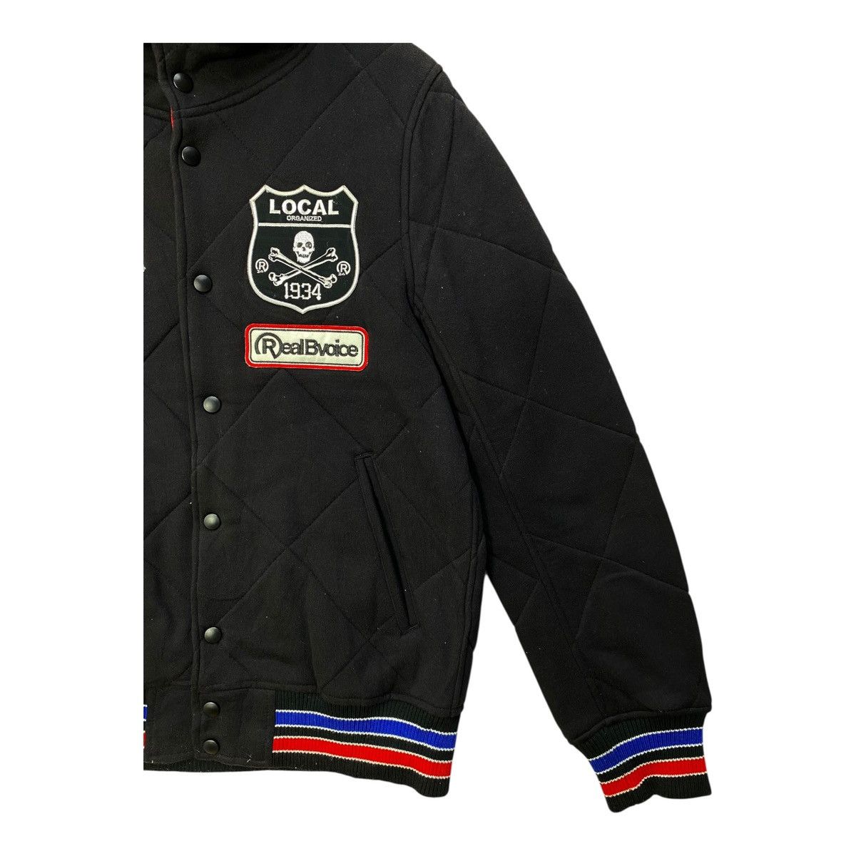 Japanese Brand Real B Voice Varsity Jacket Hoodie Button Up Quilted Jacket Size US M / EU 48-50 / 2 - 3 Thumbnail