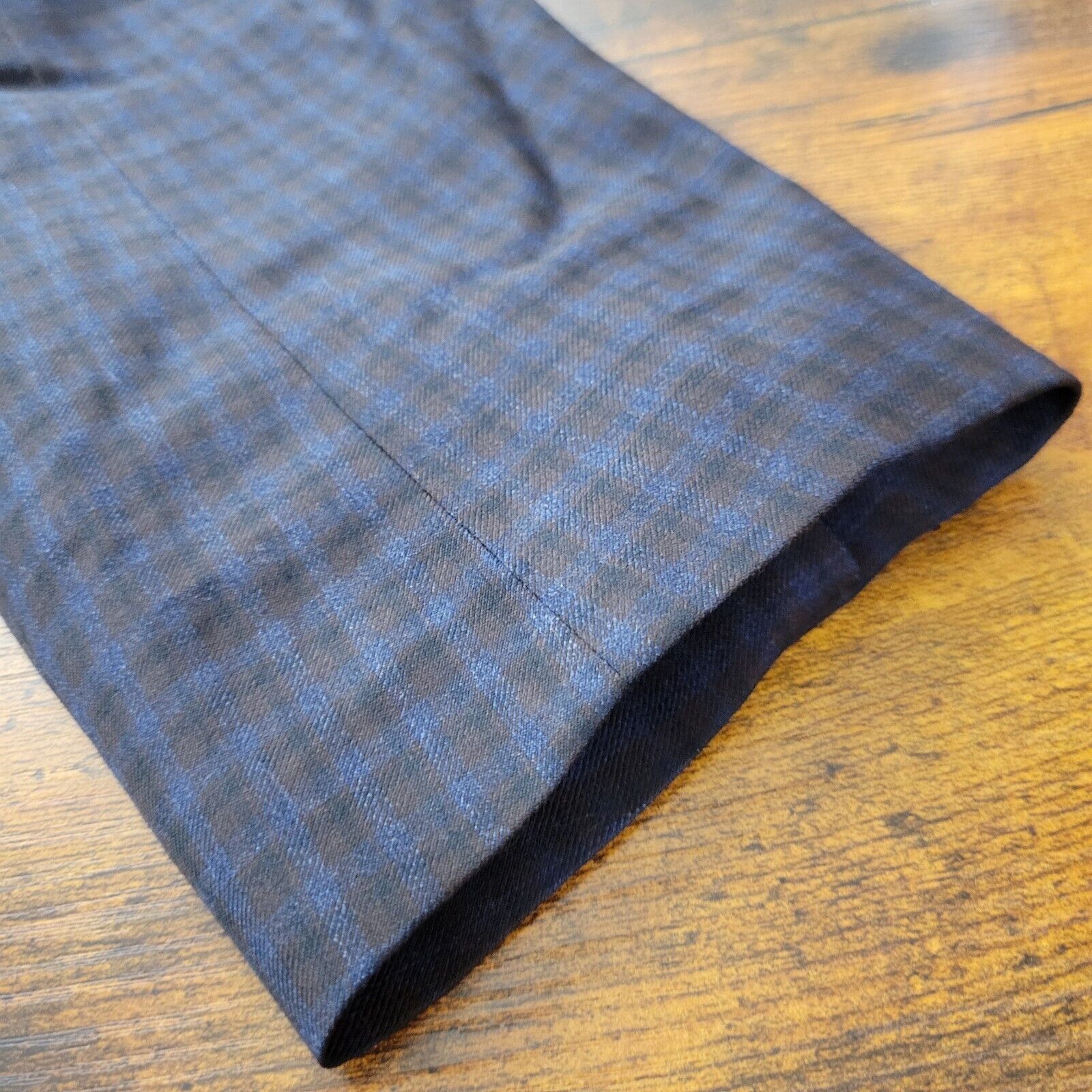 Daniel Hechter Daniel Hechter Paris 42L Navy Blue Plaid Two-Button Front Size 42L - 7 Thumbnail