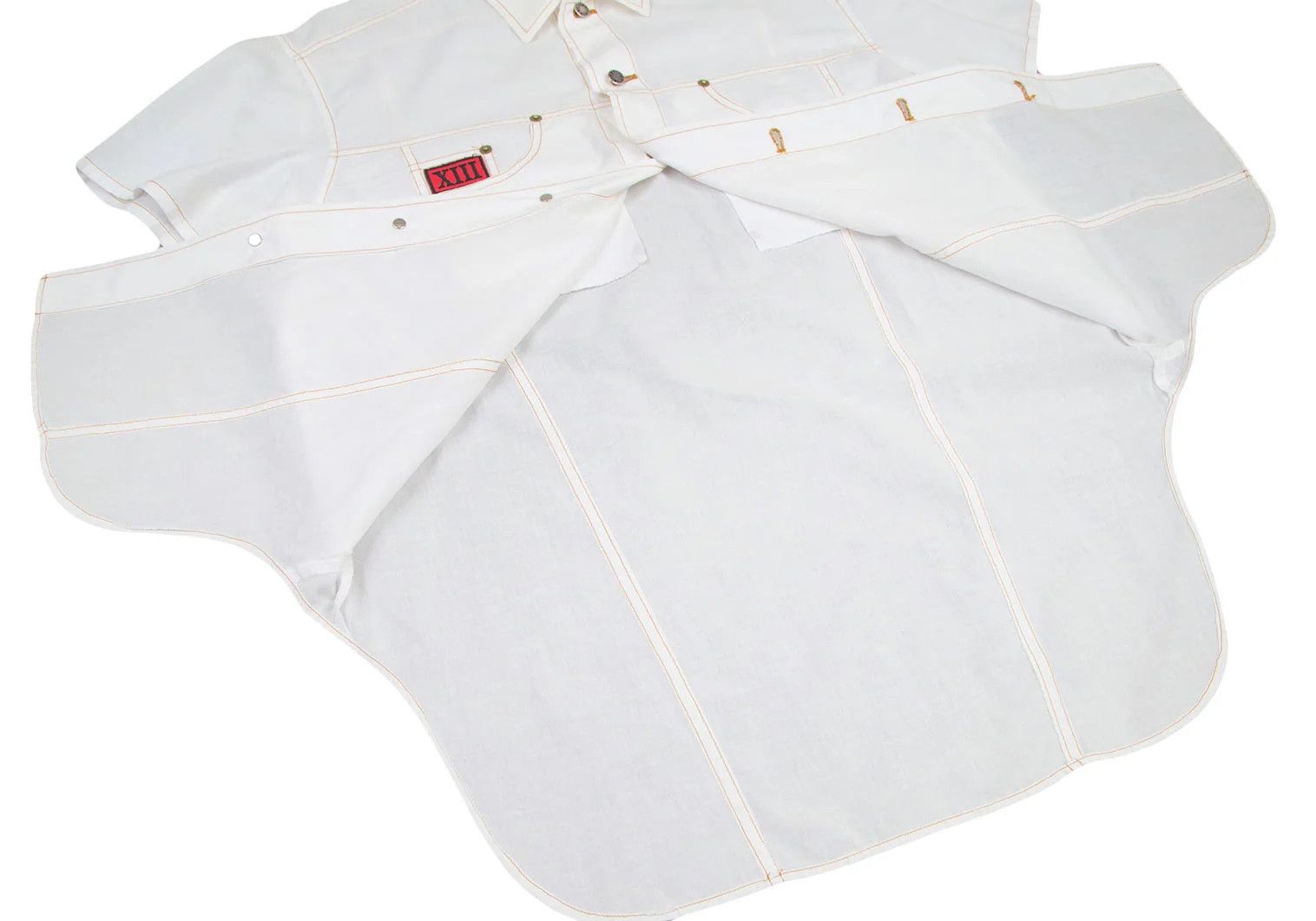 Jean Paul Gaultier Pocket Design Short Sleeve Shirt in White Size 40 Size US XXL / EU 58 / 5 - 11 Thumbnail