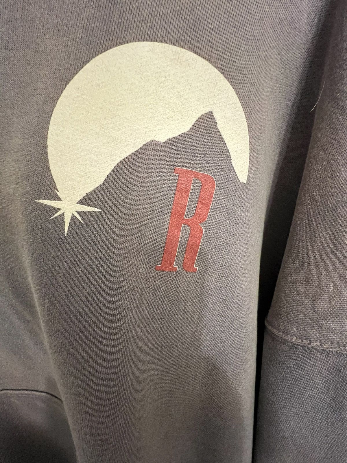 Rhude Distressed Grey Rhude Moon Hoodie Size US XXL / EU 58 / 5 - 2 Thumbnail