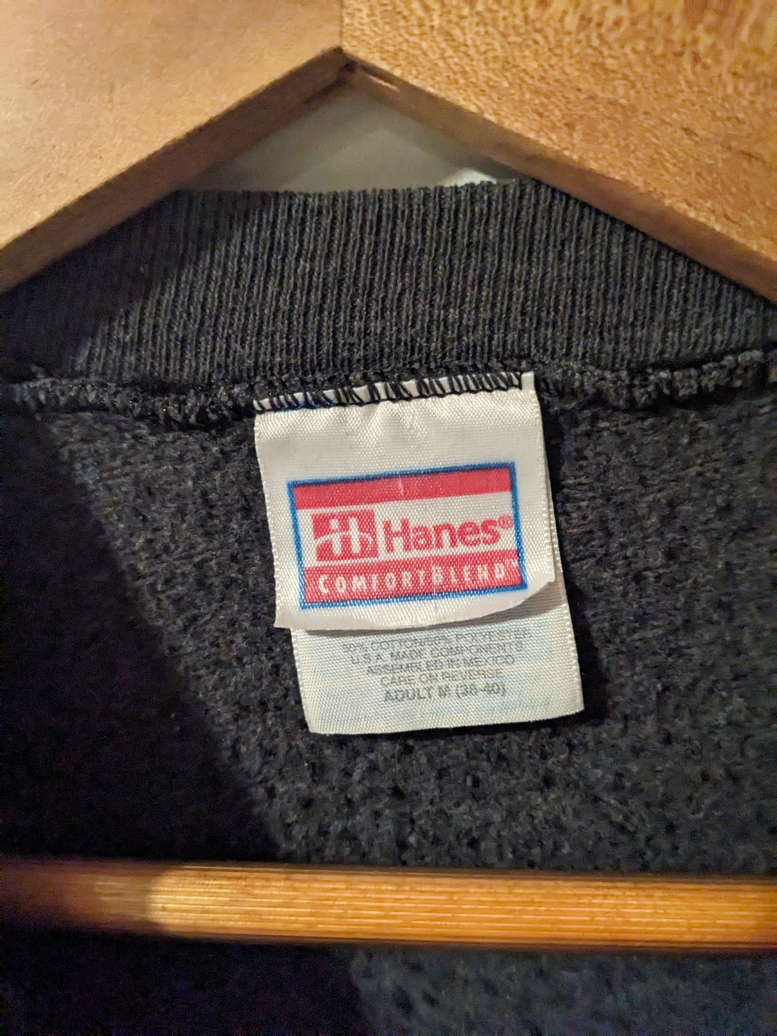 Hanes × Vintage Vintage 90s Hanes Blank Essential Medium Gray Sweatshirt Size US M / EU 48-50 / 2 - 2 Thumbnail