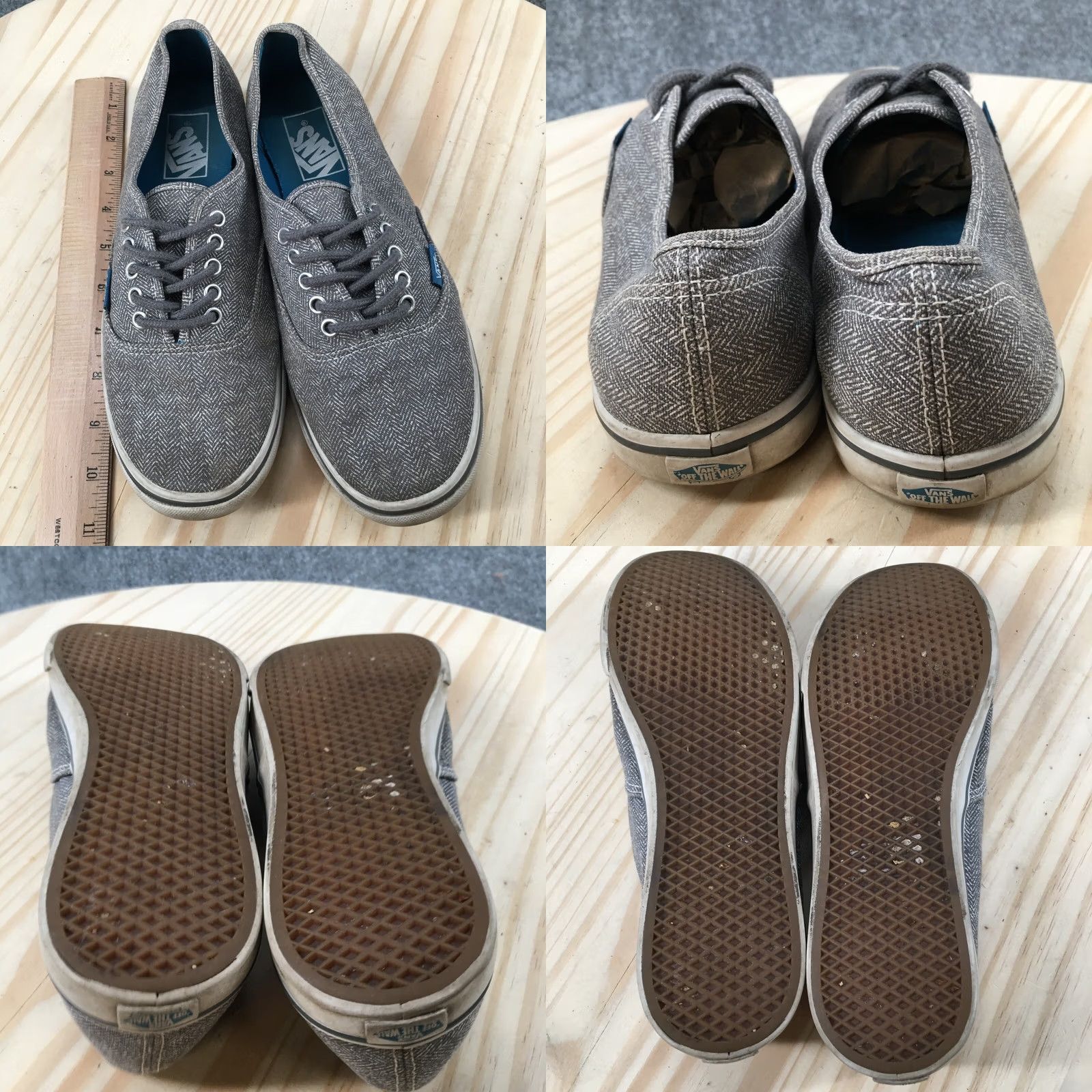 Vans Vans Shoes Mens 7 Womens 8.5 Skate Lace Up Sneakers Gray Fabric Low Top Casual Size M / US 6-8 / IT 42-44 - 8 Thumbnail